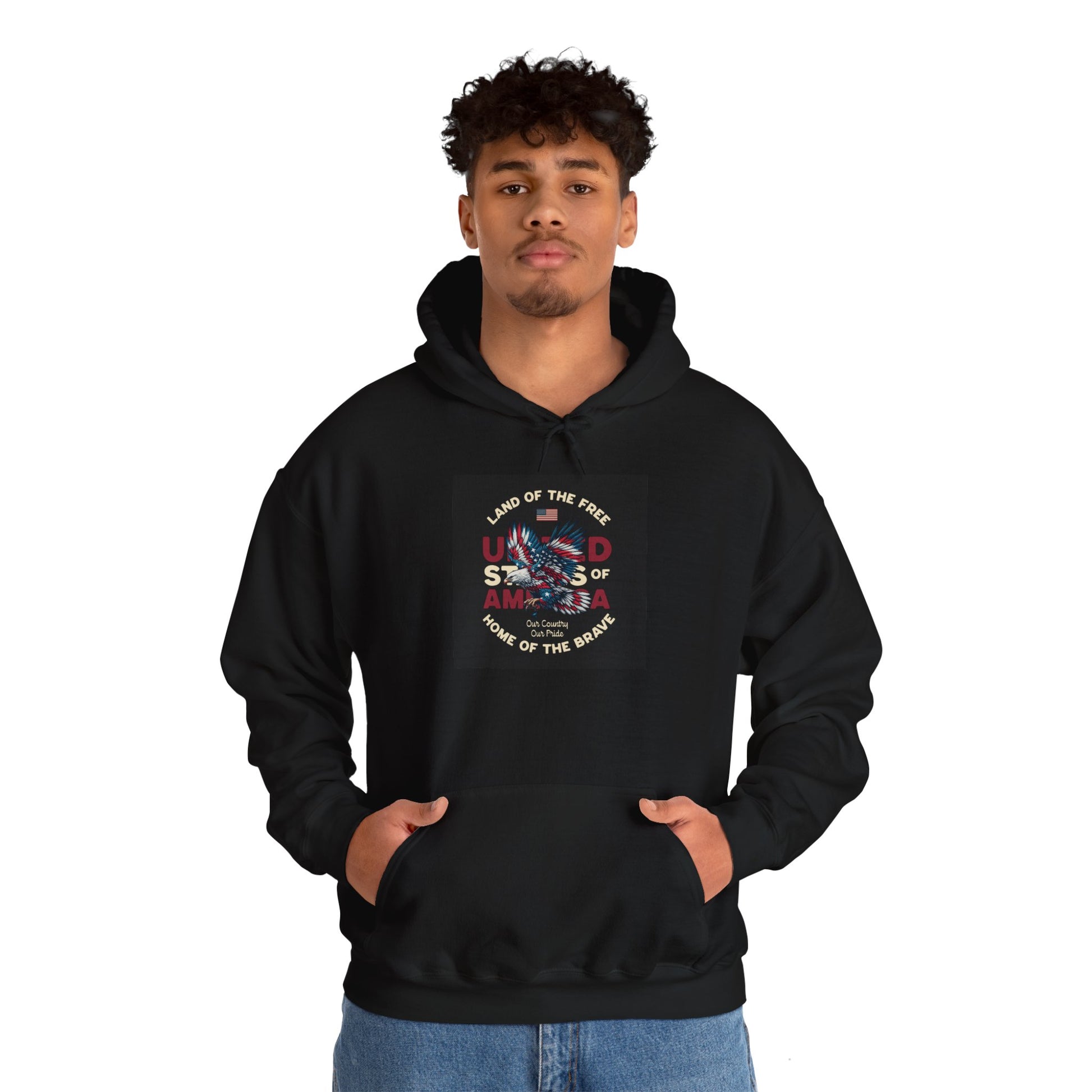 USA Pride Hoodie - Patriotic Unisex Sweatshirt