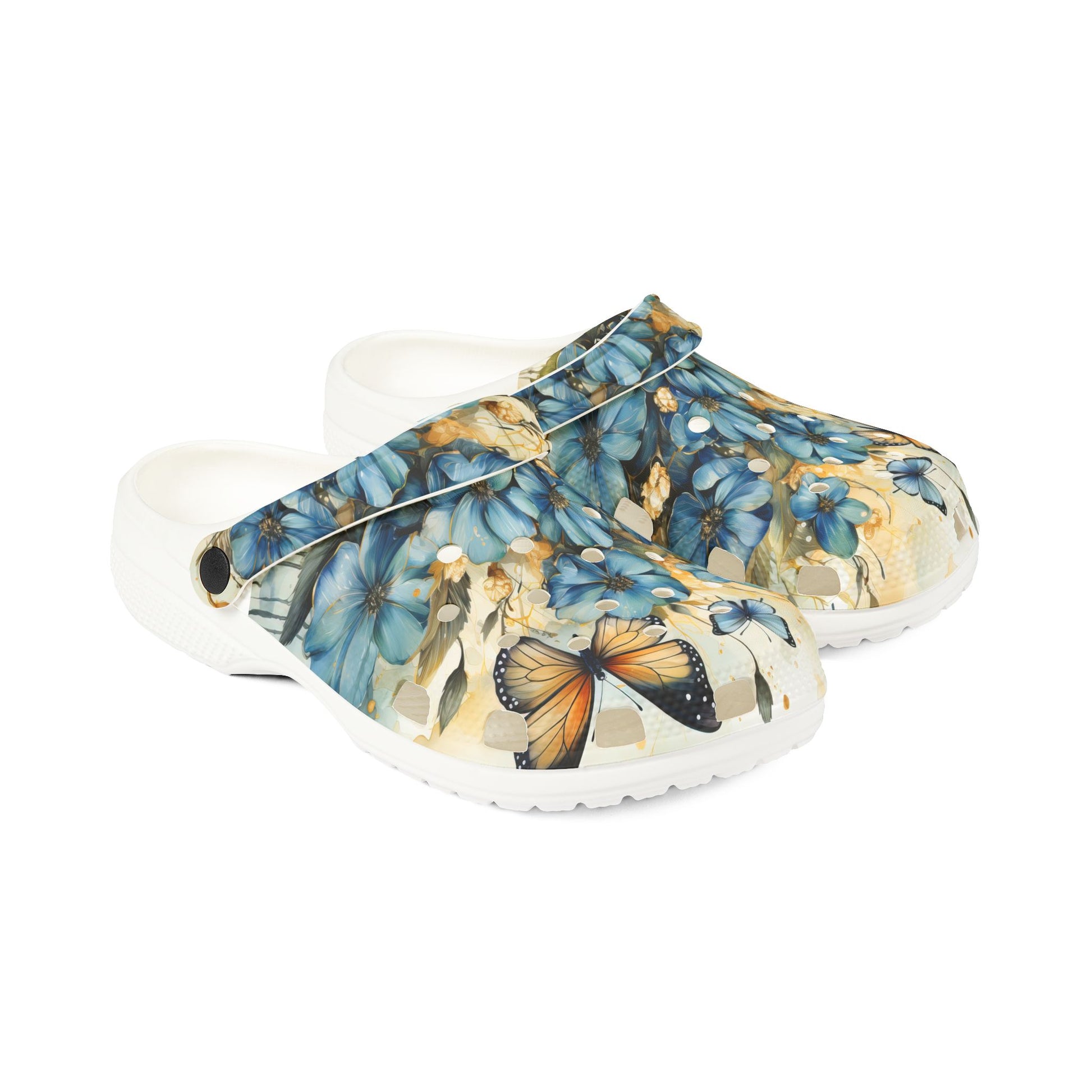 Floral Butterfly EVA Foam Clogs, Garden Party, Casual Slip-Ons