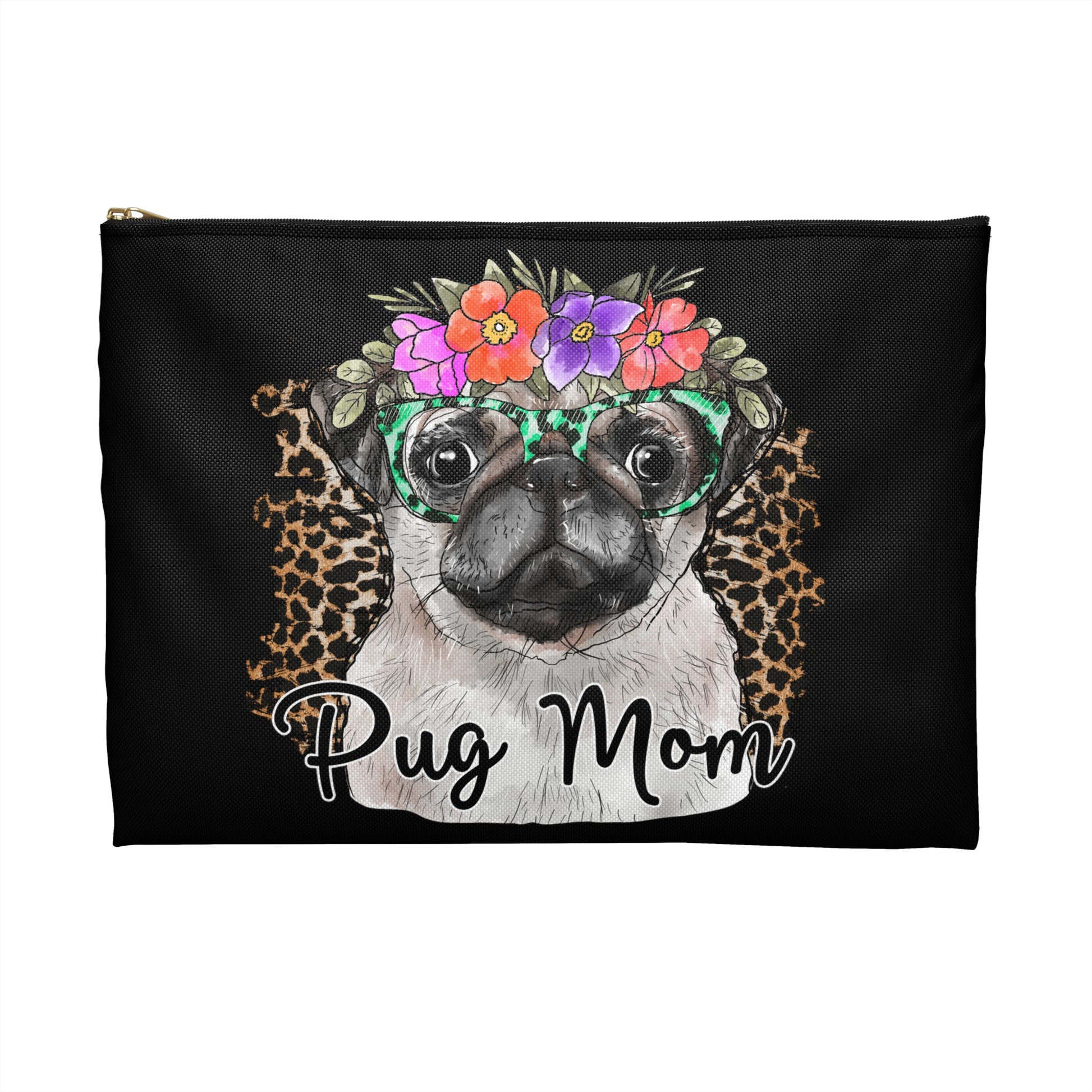 Cute Pug Mom Accessory Pouch Make Up Bag