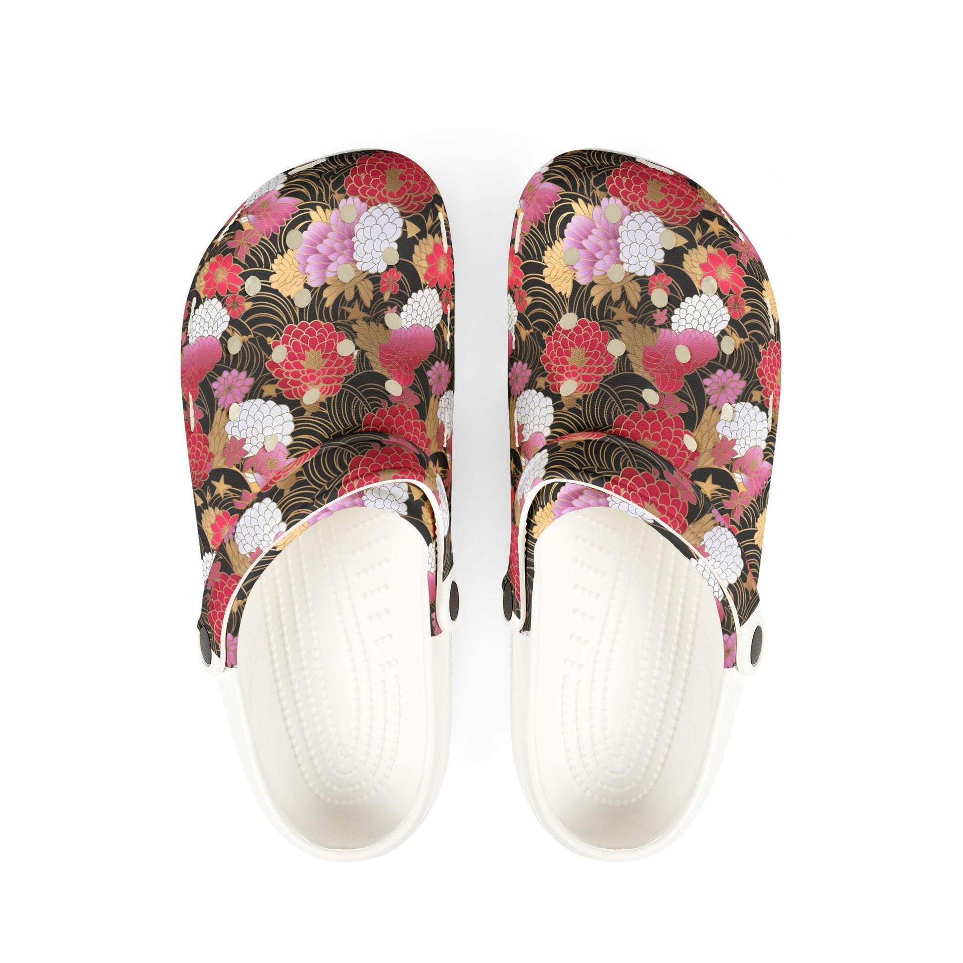 Comfortable Garden Shoes, Slip-On Japanese Chiyogami Design