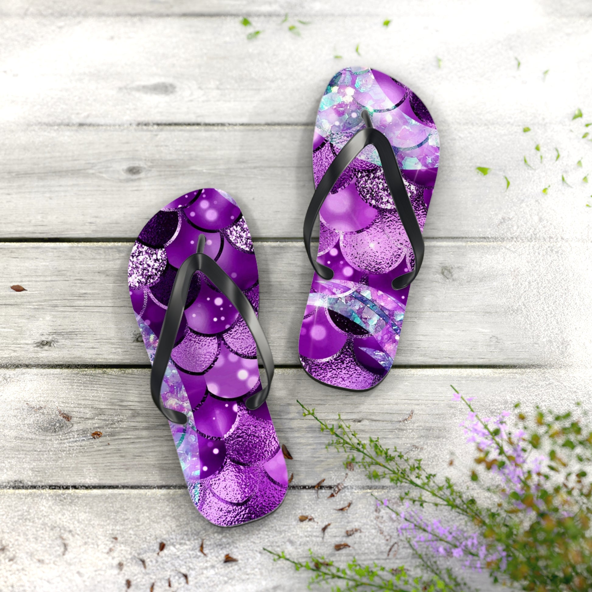 Mermaid Bubbles Flip Flop, Beachwear for Summer Sandals, Aquatic Slippers