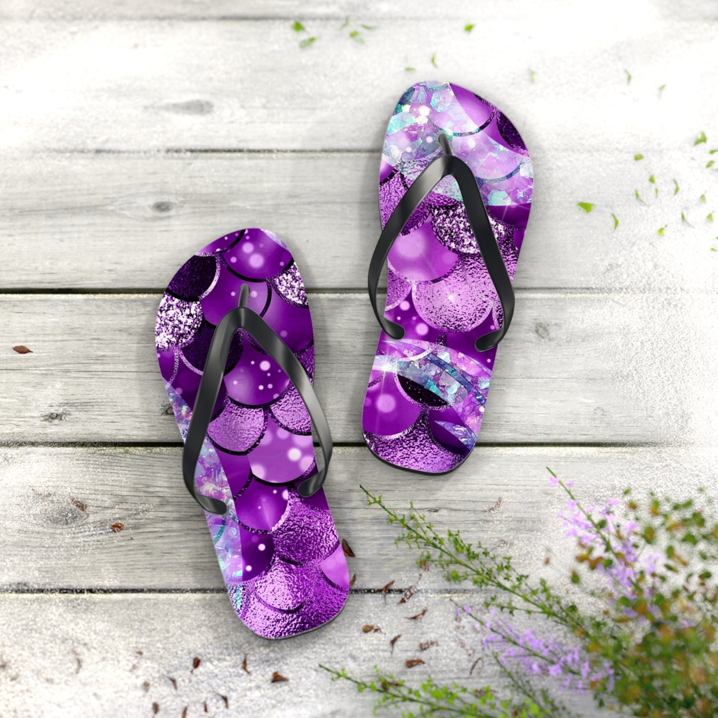 Mermaid Bubbles Flip Flop, Beachwear for Summer Sandals, Aquatic Slippers