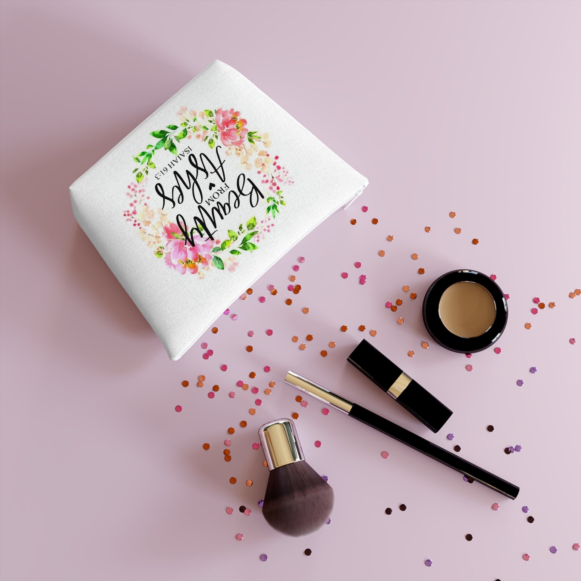 Beauty for Ashes Cotton Cosmetic Bag