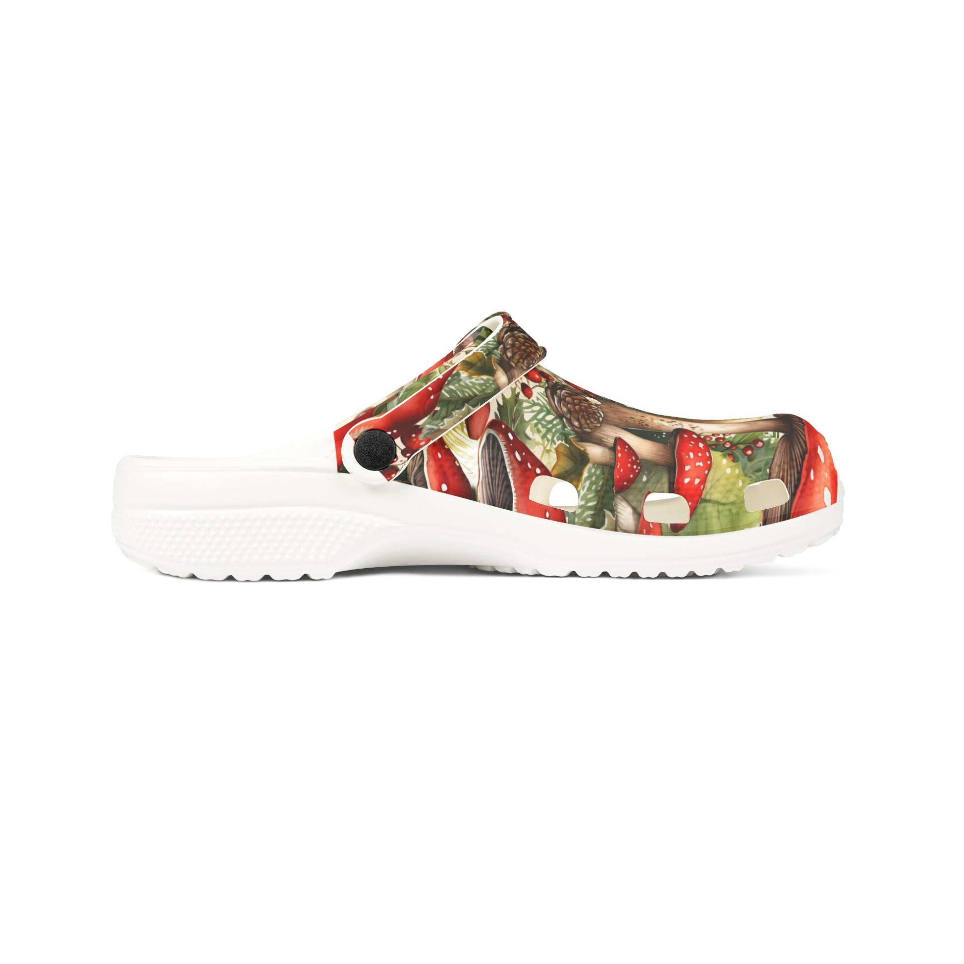 Whimsical Mushroom Print Clogs