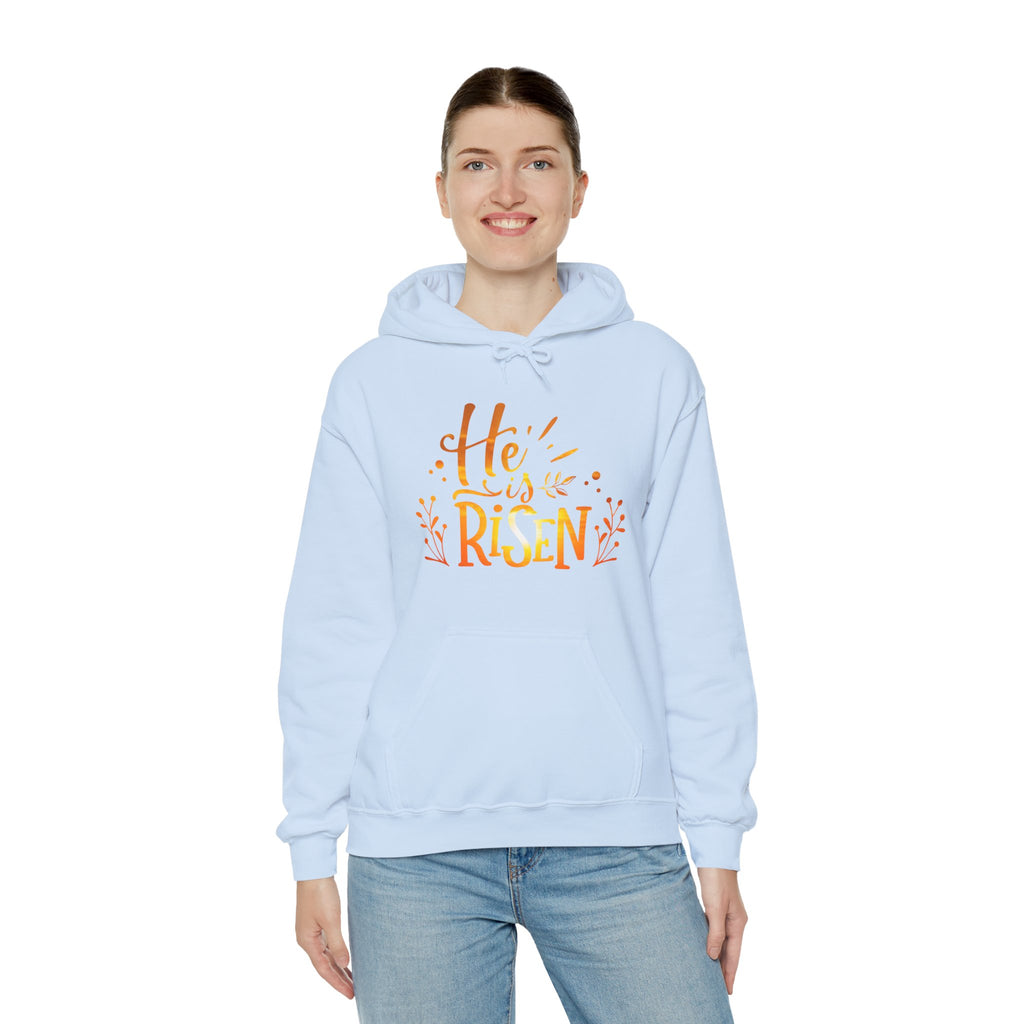 Christian Hooded Sweatshirt He Is Risen Jesus TShirt