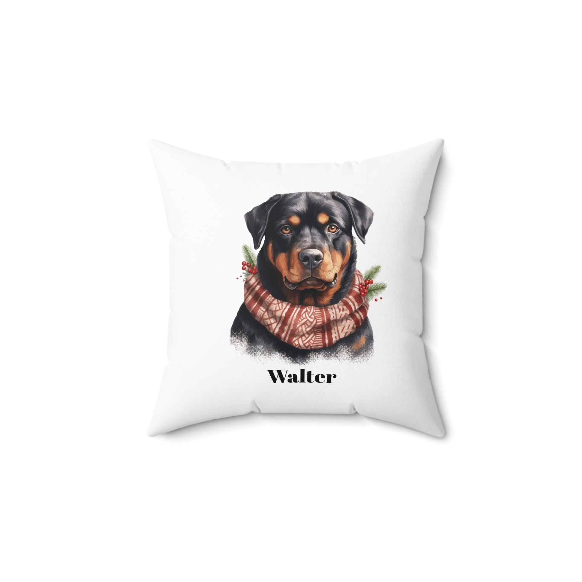 Rottweiler Pillow, Personalization Available