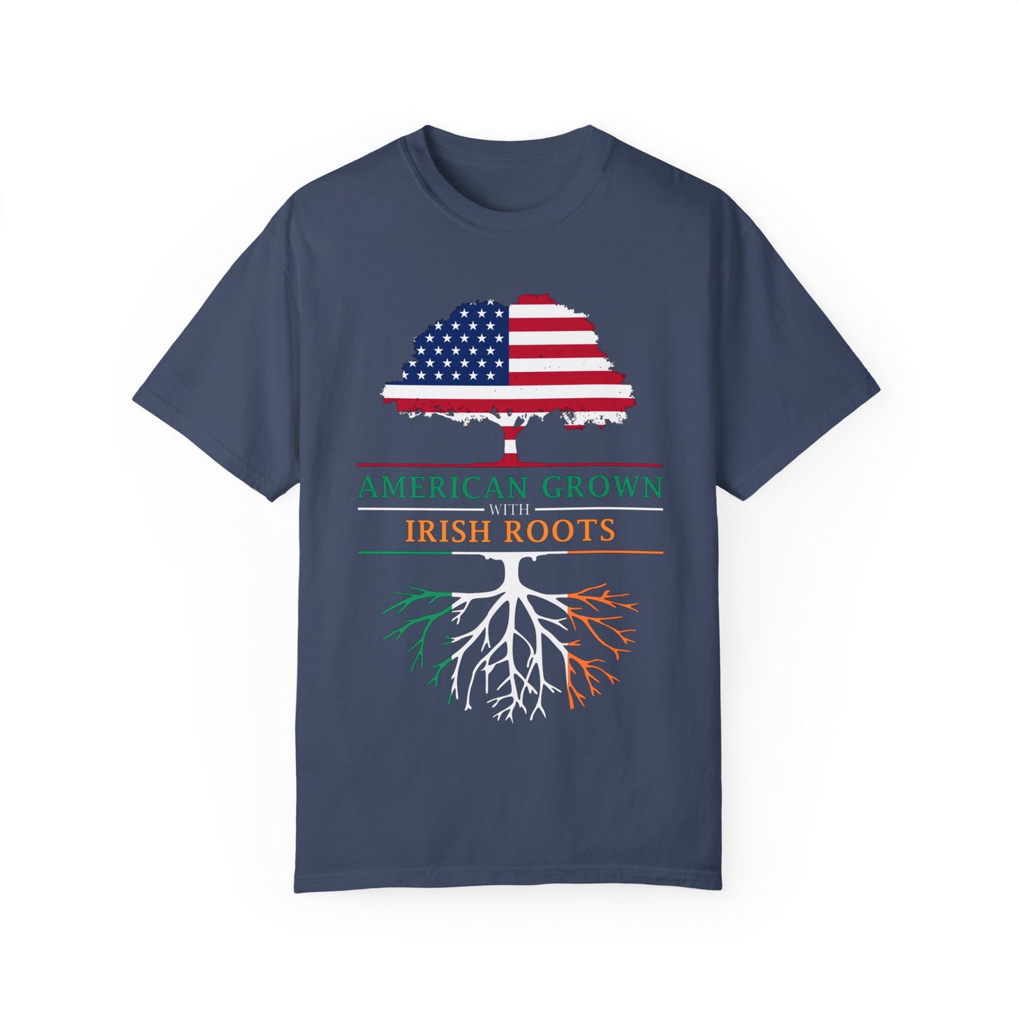 American Grown with Irish Roots T-Shirt, Unisex Tee for St Patrick's Day, Irish Pride, Casual Wear, Gift for Him/Her