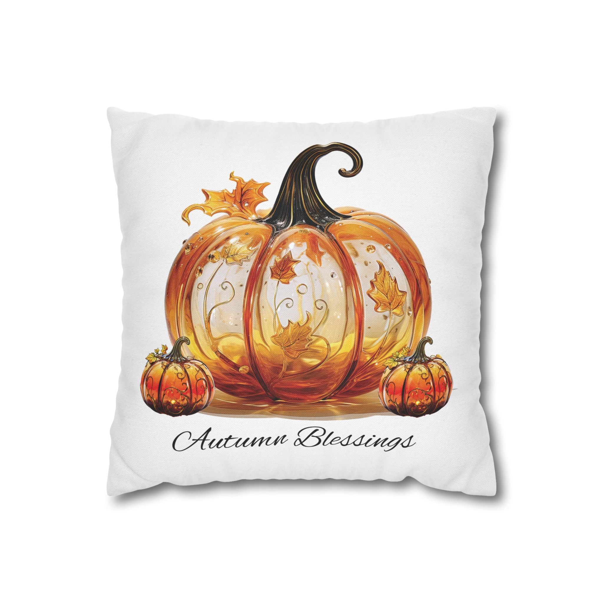 Autumn Blessings Pumpkin Pillowcase, Cozy Fall Home Decor, Seasonal Couch Cushion, Thanksgiving Gift, Harvest Decoration