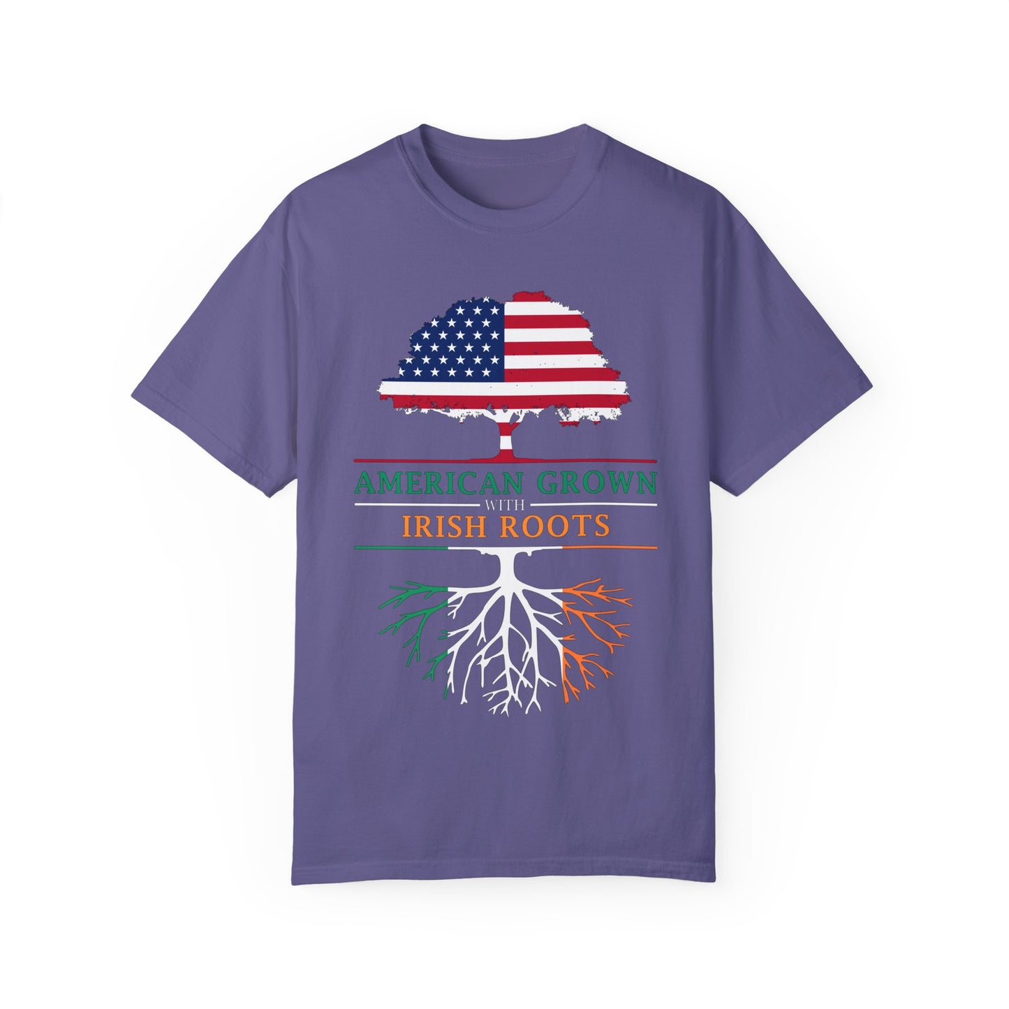 American Grown with Irish Roots T-Shirt, Unisex Tee for St Patrick's Day, Irish Pride, Casual Wear, Gift for Him/Her