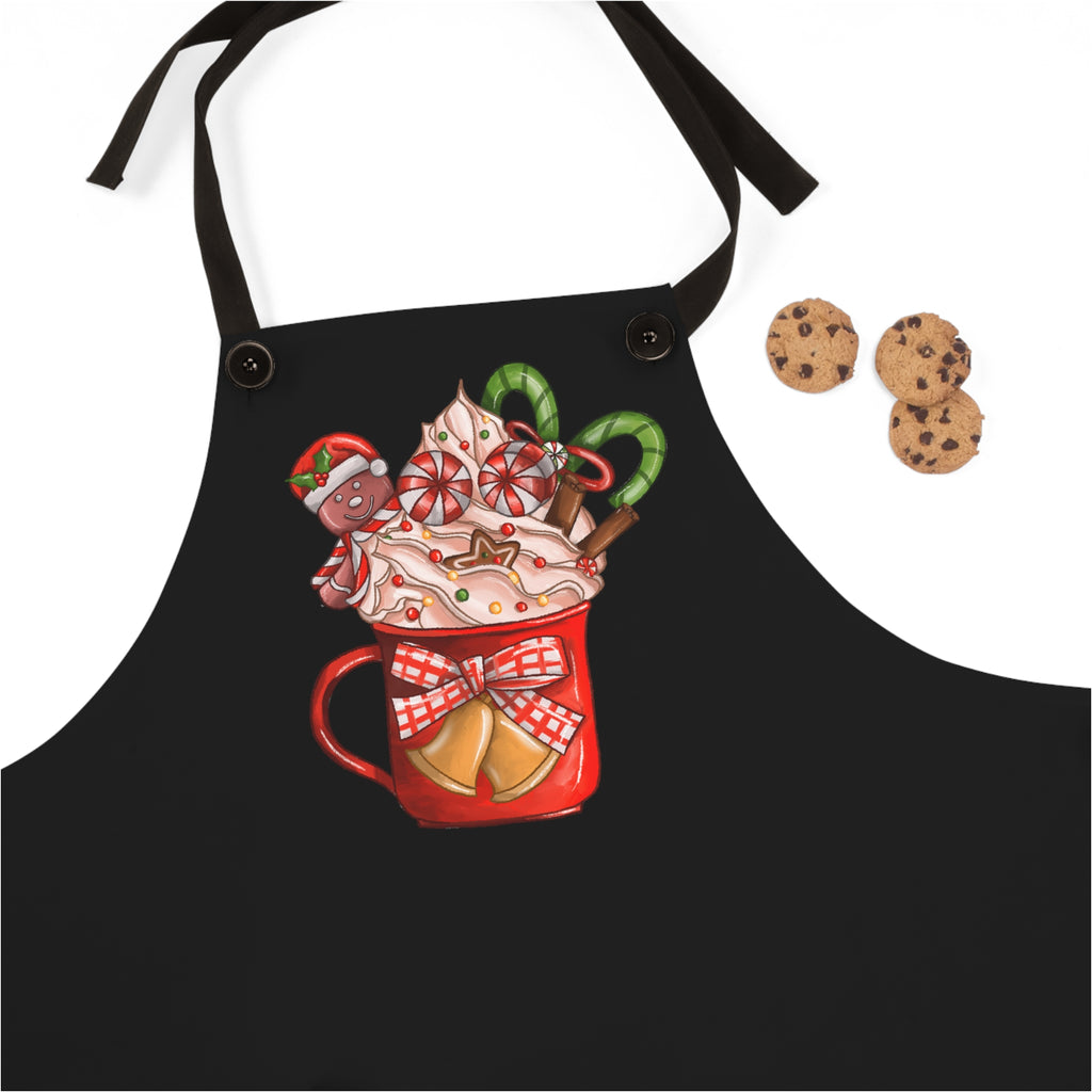 Christmas Apron Festive Christmas Coffee (Personalization Optional)