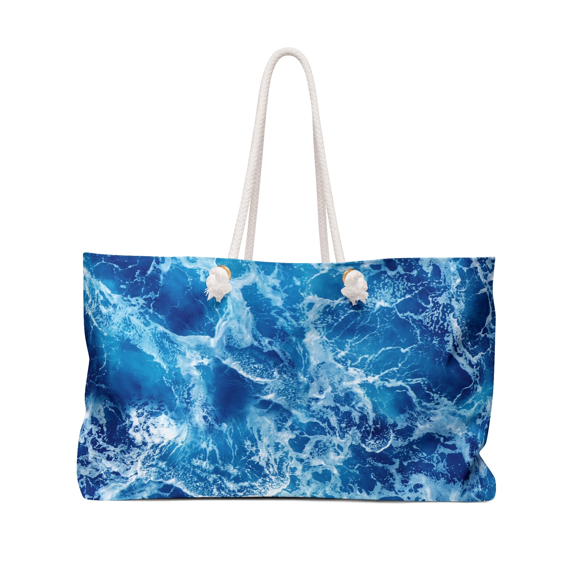 Weekender Bag - Blue Ocean Themed Waves Beach Travel Bag