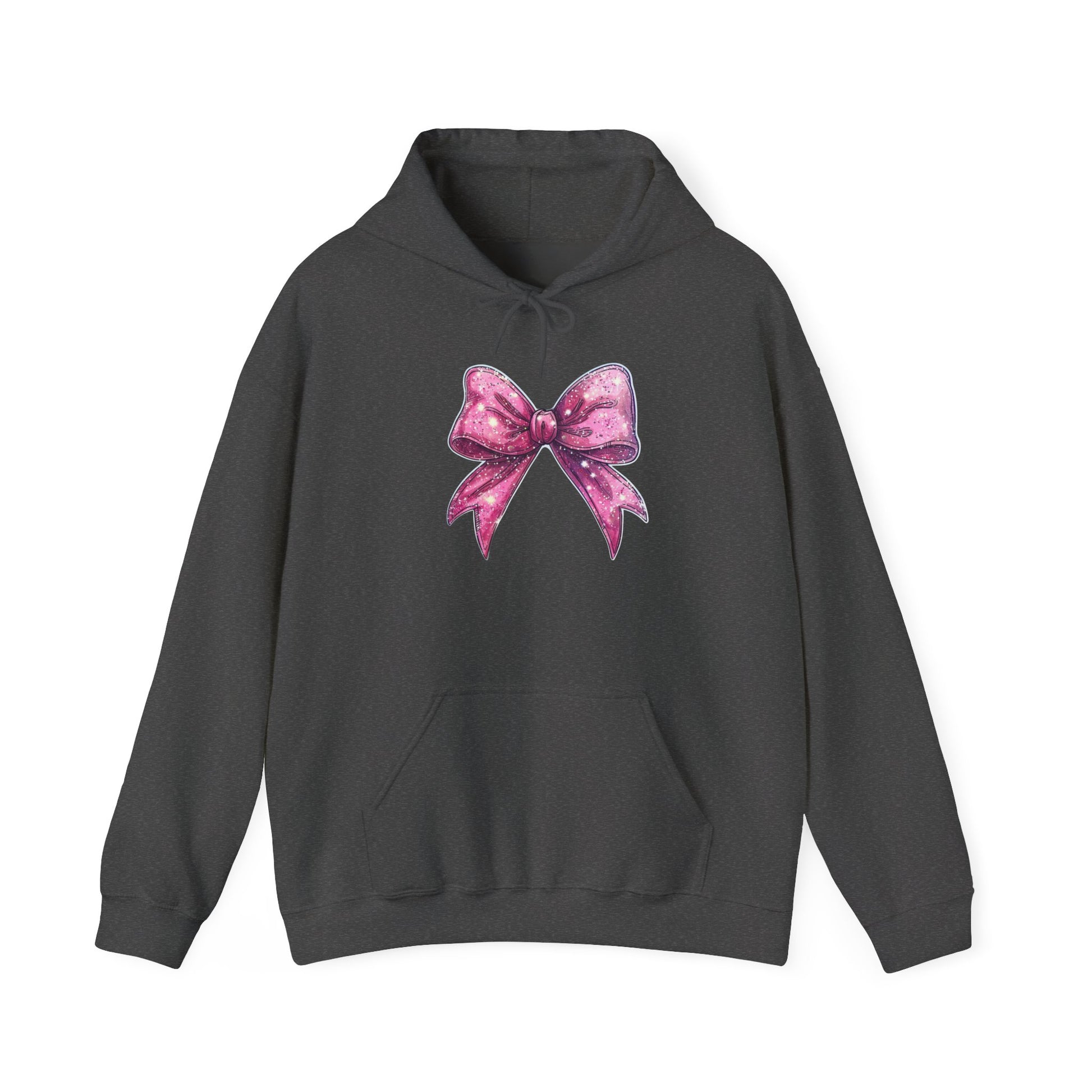 Chic Pink Bow Hoodie - Cozy Fashion, Inspirational Gift, Everyday Wear, Holiday Sweatshirt, Cute Casual Apparel