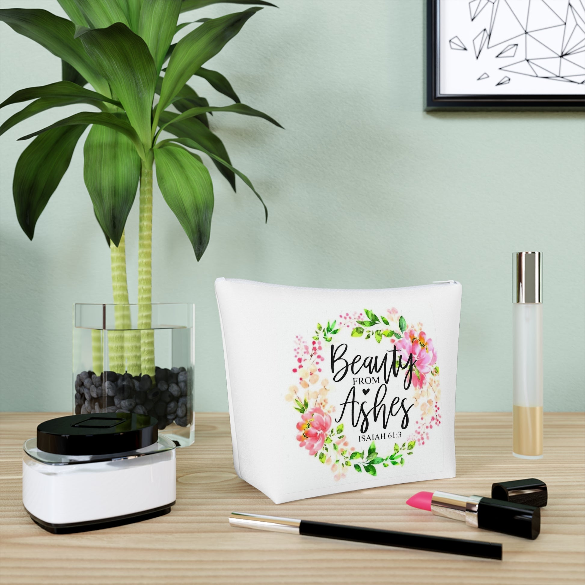 Beauty for Ashes Cotton Cosmetic Bag