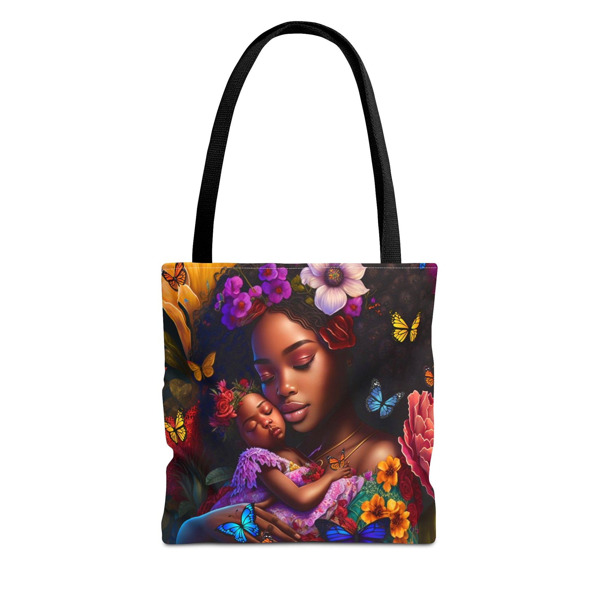 African American Mom with Baby Tote Bag