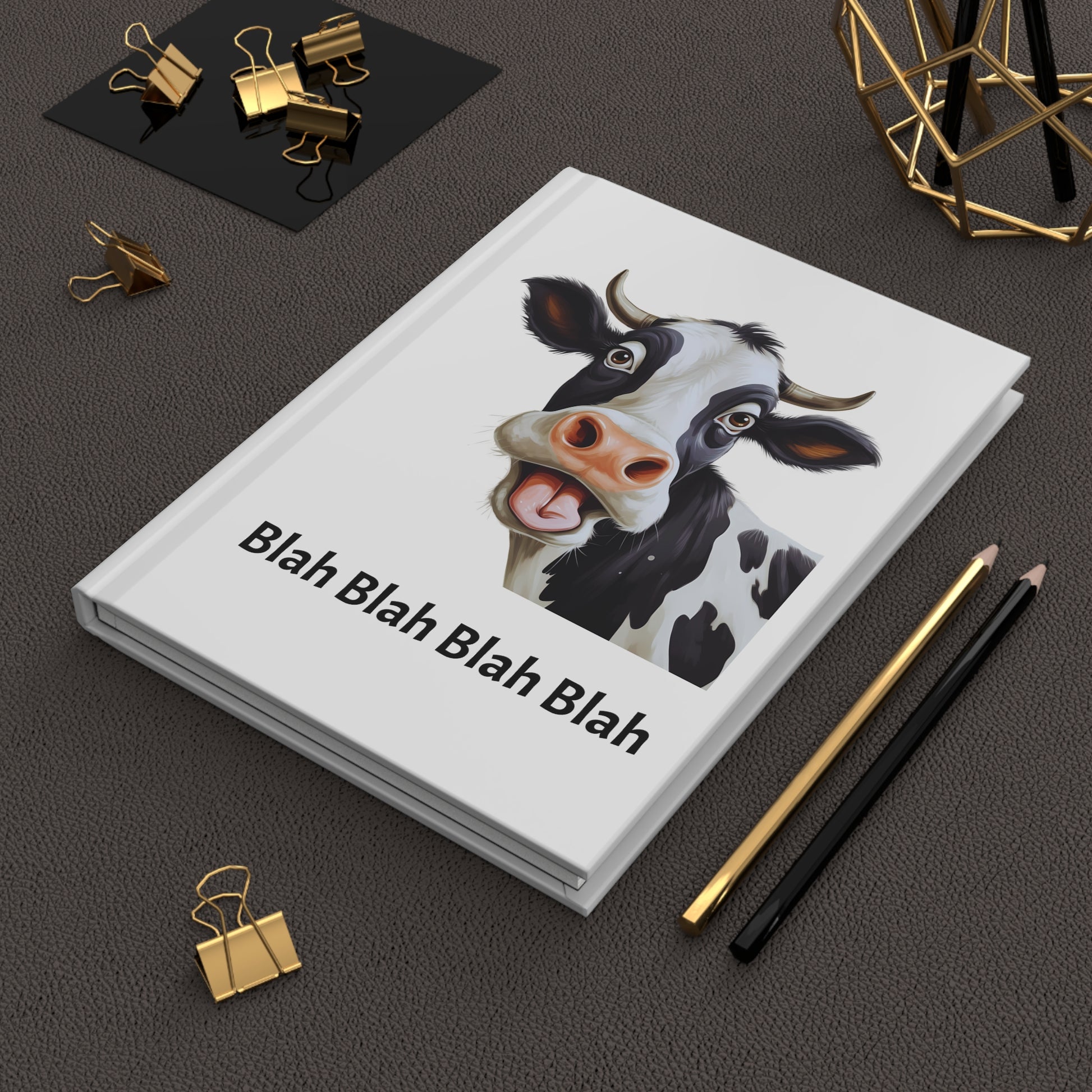Playful Cow Hardcover Journal - Perfect for Note-Taking, Gifts, School, Journaling, Cow Lovers, Fun Quotes
