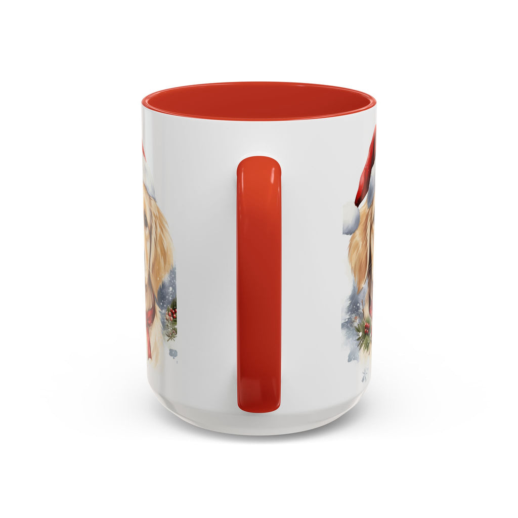 Golden Retriever Christmas Mug — Festive Santa Dog Accent Coffee Cup (11/15oz)