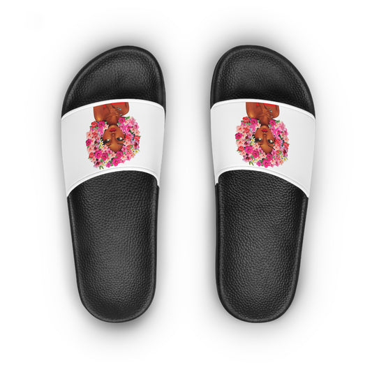 African American Summer Slide Sandals, Women's Beach Sandals - Footwear for Beach, Summer Shoes, Outdoor Slides,