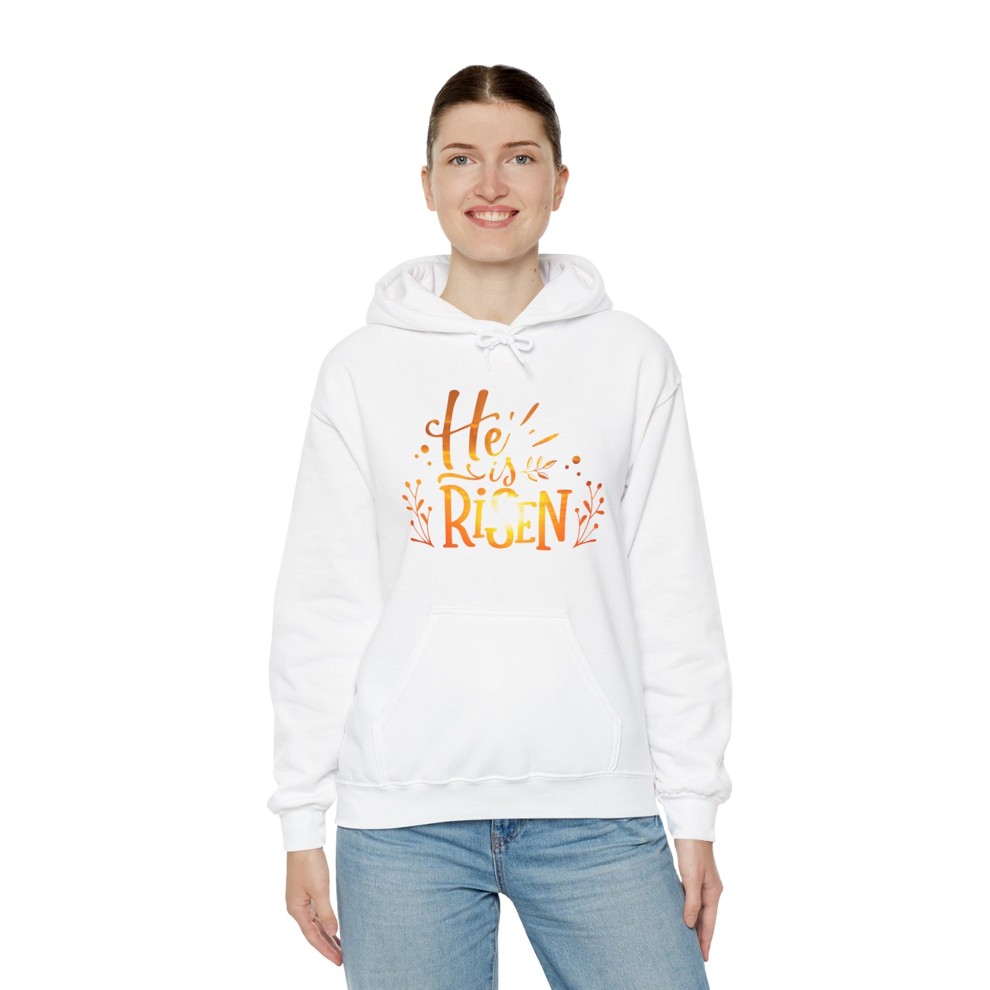 Christian Hooded Sweatshirt He Is Risen Jesus TShirt