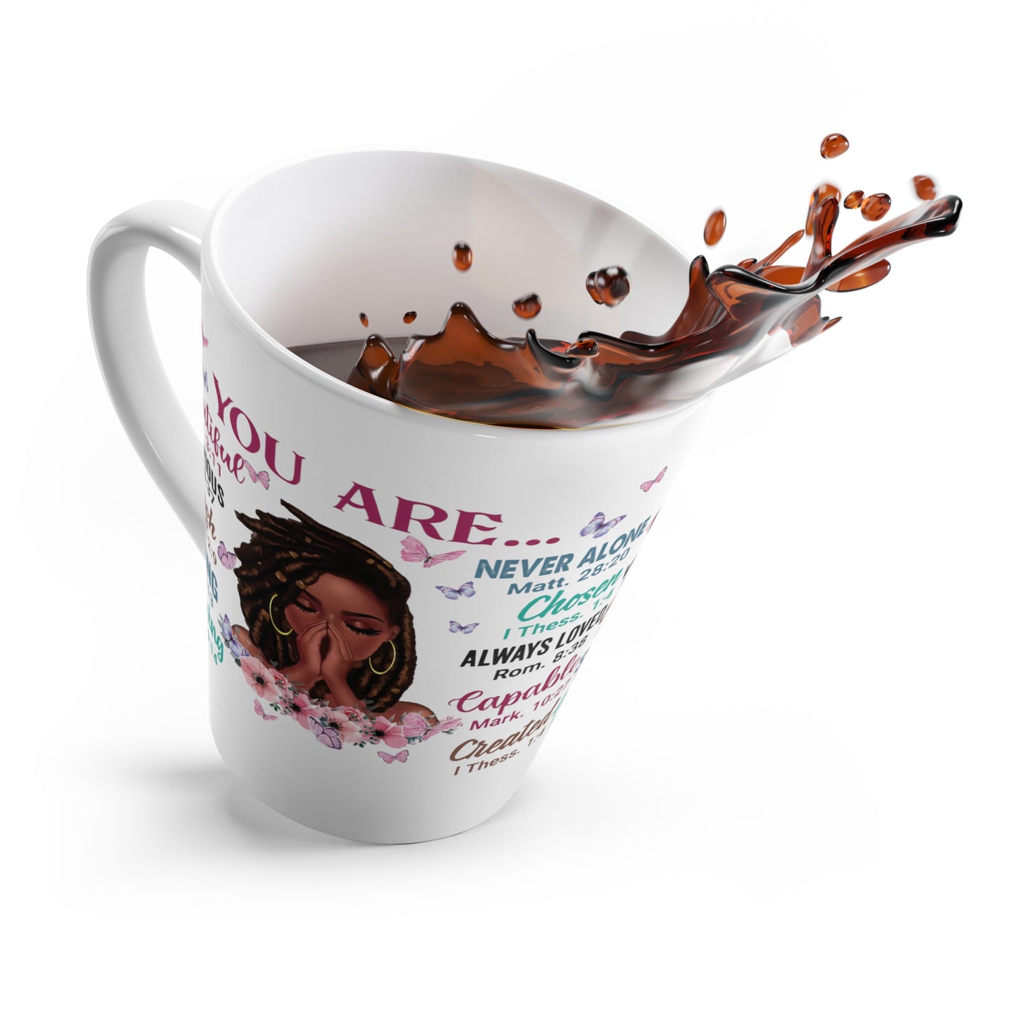 You Are Black Girl Inspirational Mug, Latte Mug
