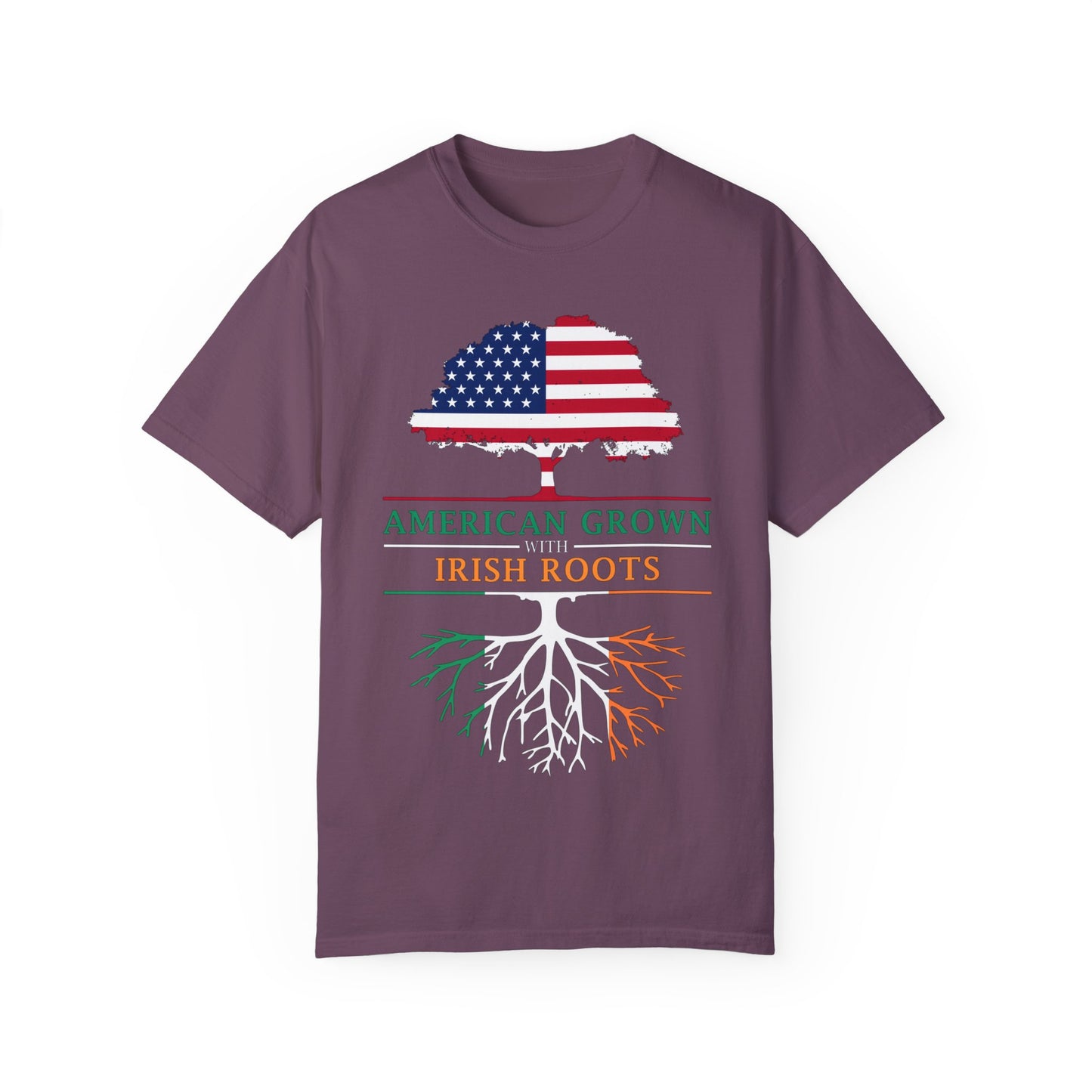 American Grown with Irish Roots T-Shirt, Unisex Tee for St Patrick's Day, Irish Pride, Casual Wear, Gift for Him/Her
