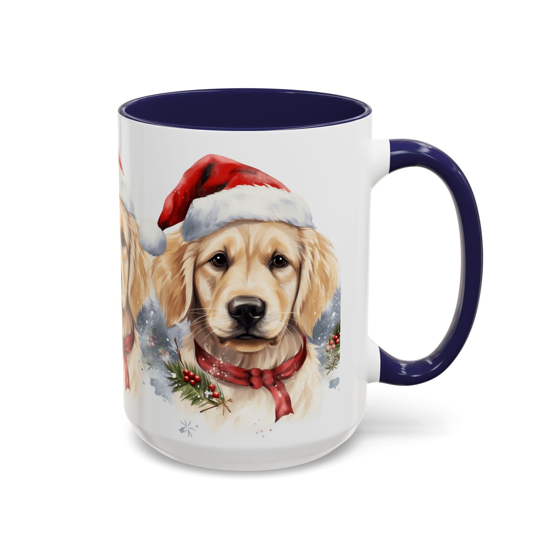 Golden Retriever Christmas Mug — Festive Santa Dog Accent Coffee Cup (11/15oz)