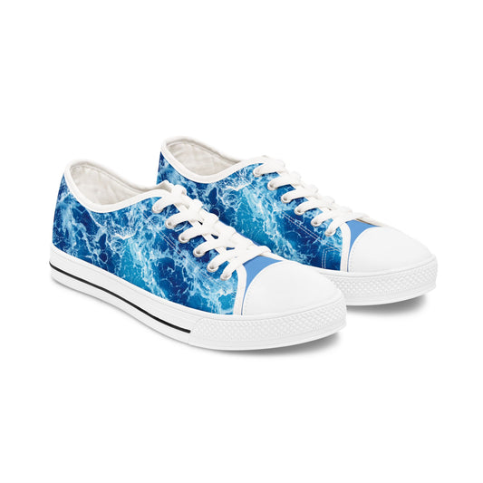 Summer Women's Sneakers, Low Top Shoes, Canvas Footwear for Her, Casual Lace-Up Flats