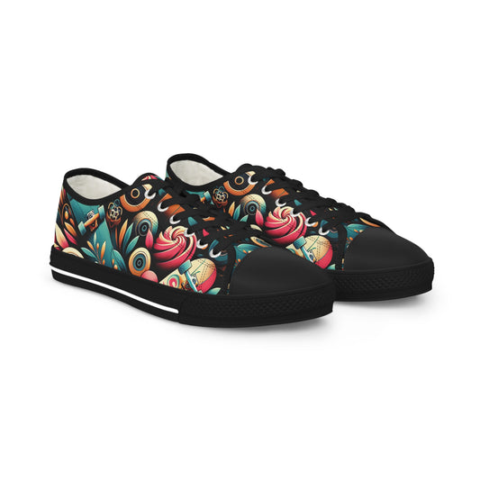 Skate inspired  Stylish Low Top Sneakers with Vibrant Design for Men