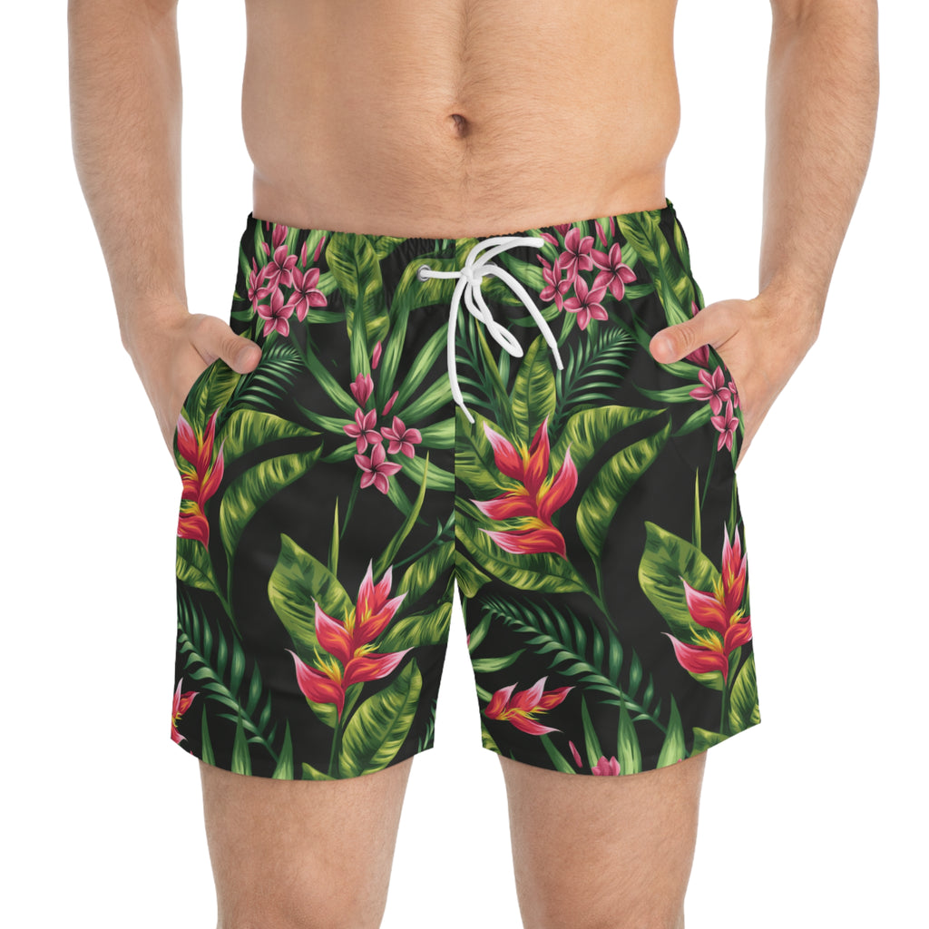 Tropical Leaves Swim Trunks