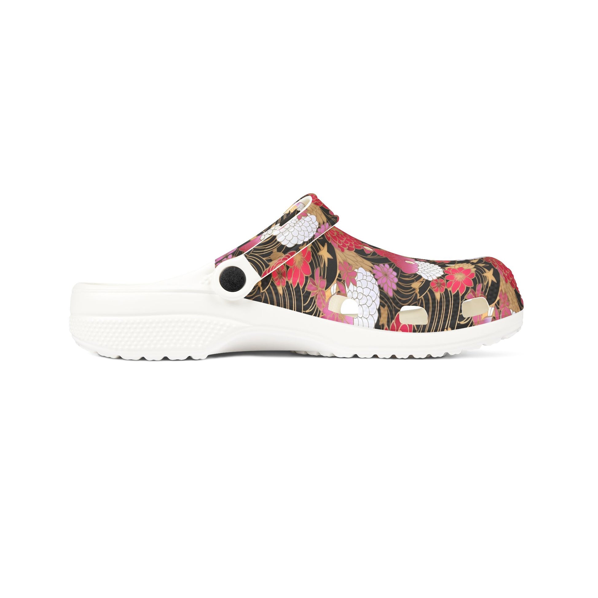 Comfortable Garden Shoes, Slip-On Japanese Chiyogami Design