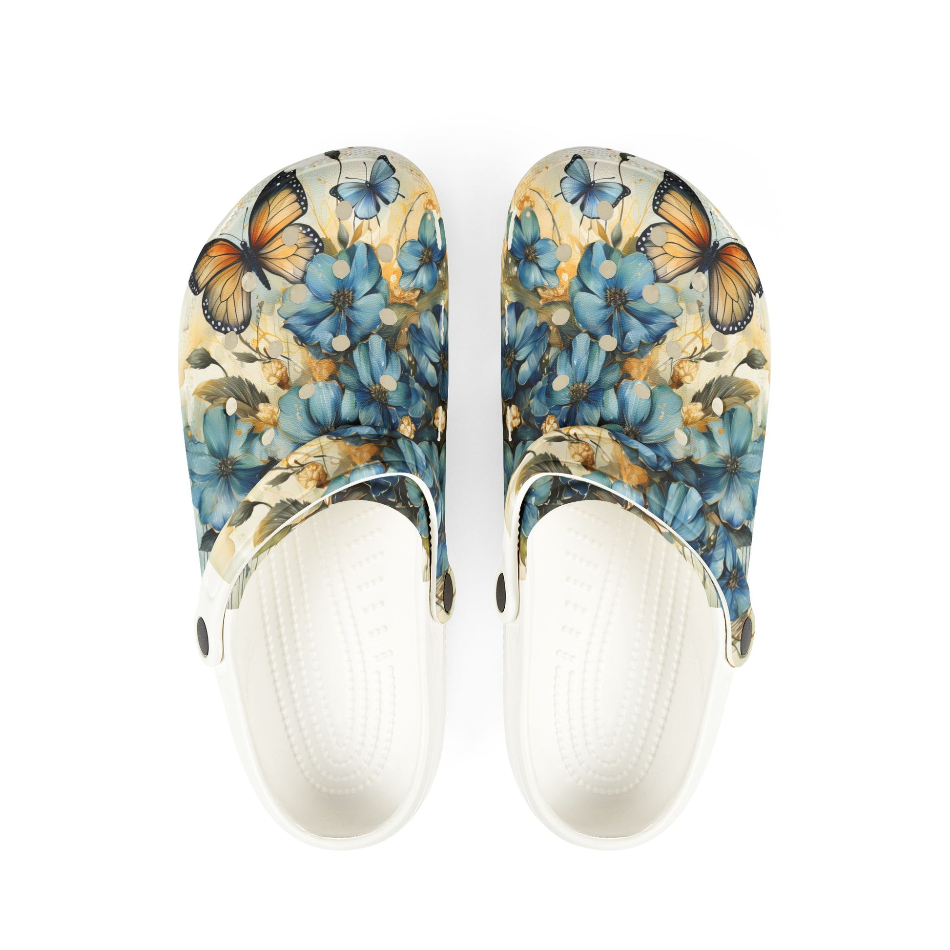 Floral Butterfly EVA Foam Clogs, Garden Party, Casual Slip-Ons