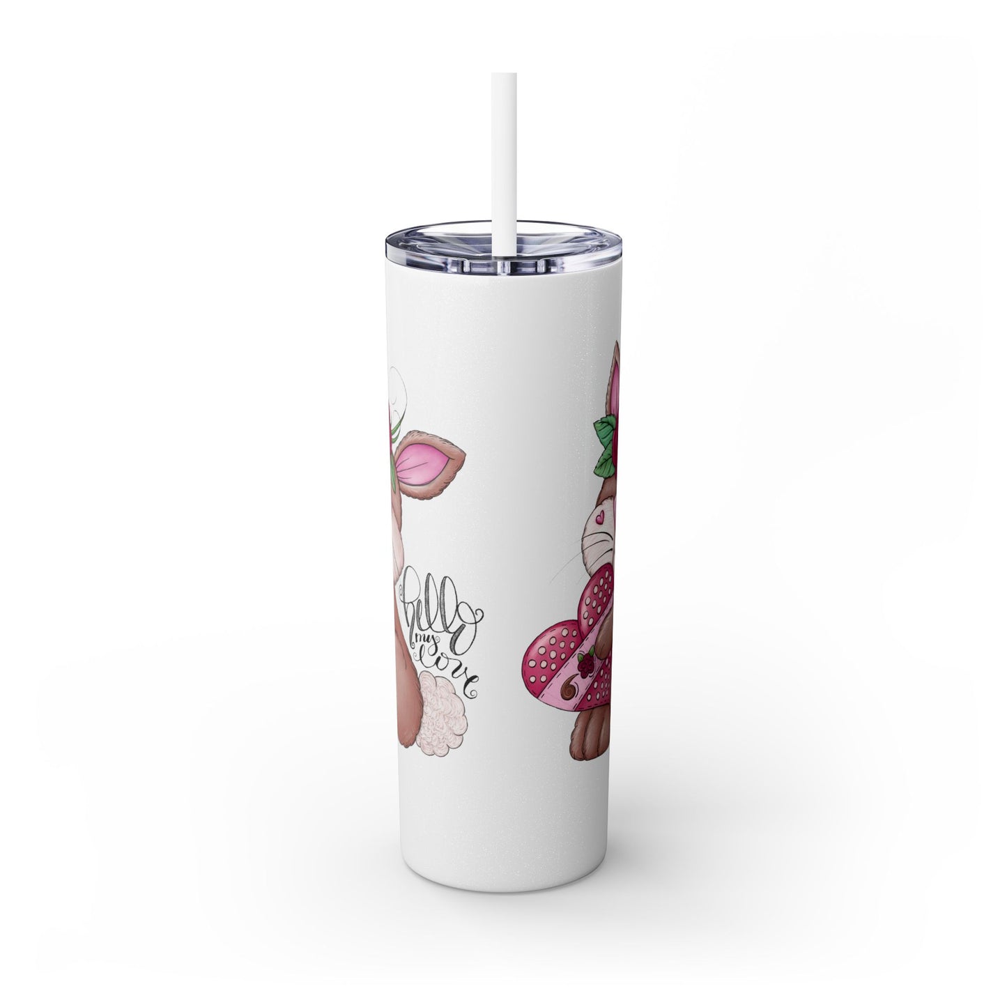 Bunny Tumbler, 20 oz Tumbler with Straw