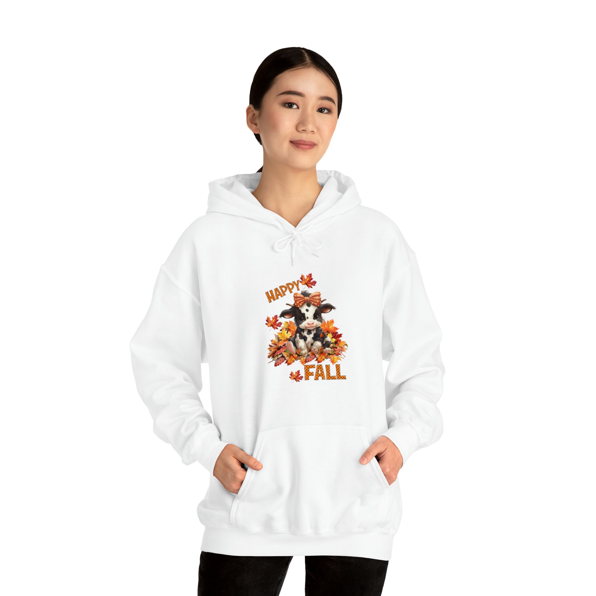 Happy Fall Cute Calf Fall Fashion Hooded Sweatshirt