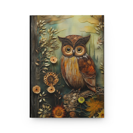 Steampunk Owl Hardcover Journal Matte