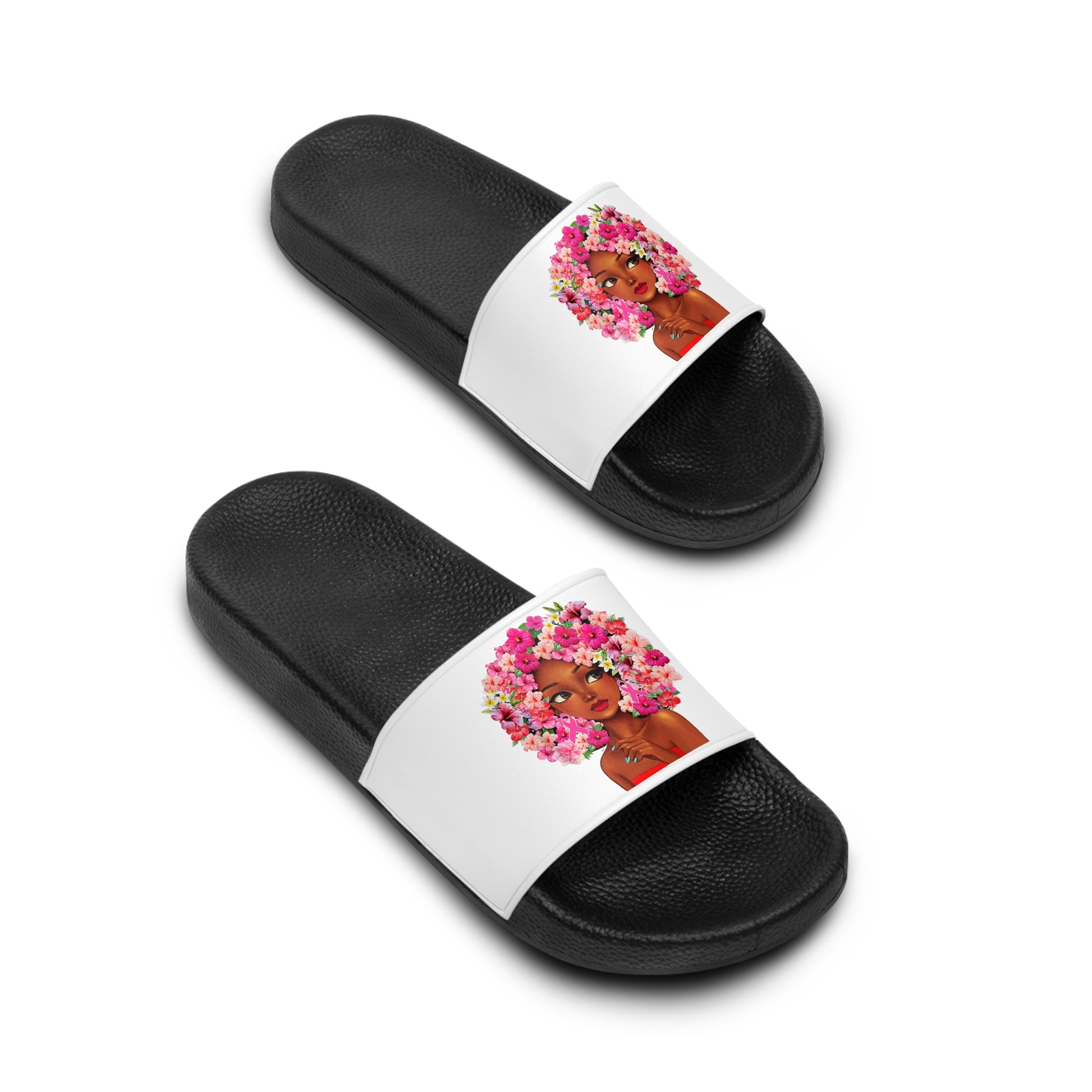African American Summer Slide Sandals, Women's Beach Sandals