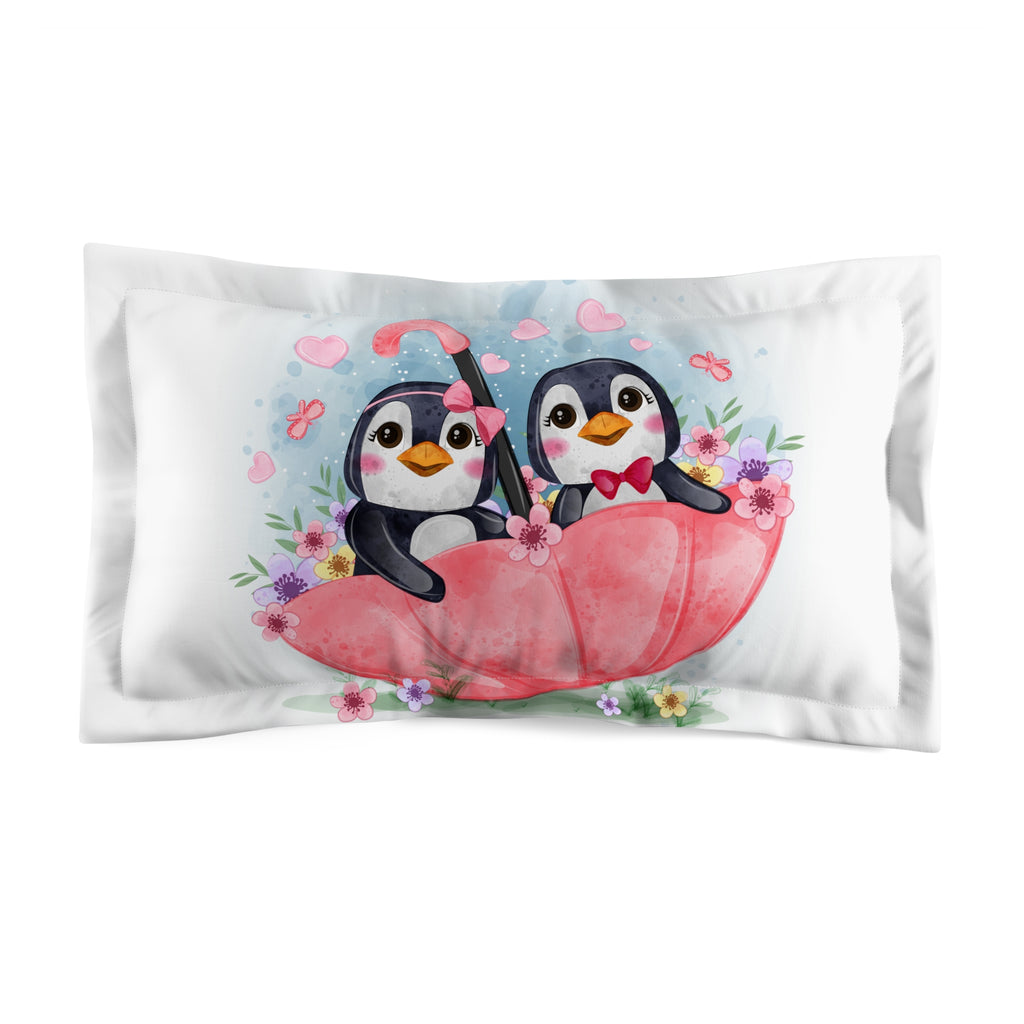Happy Penguins Pillow Sham