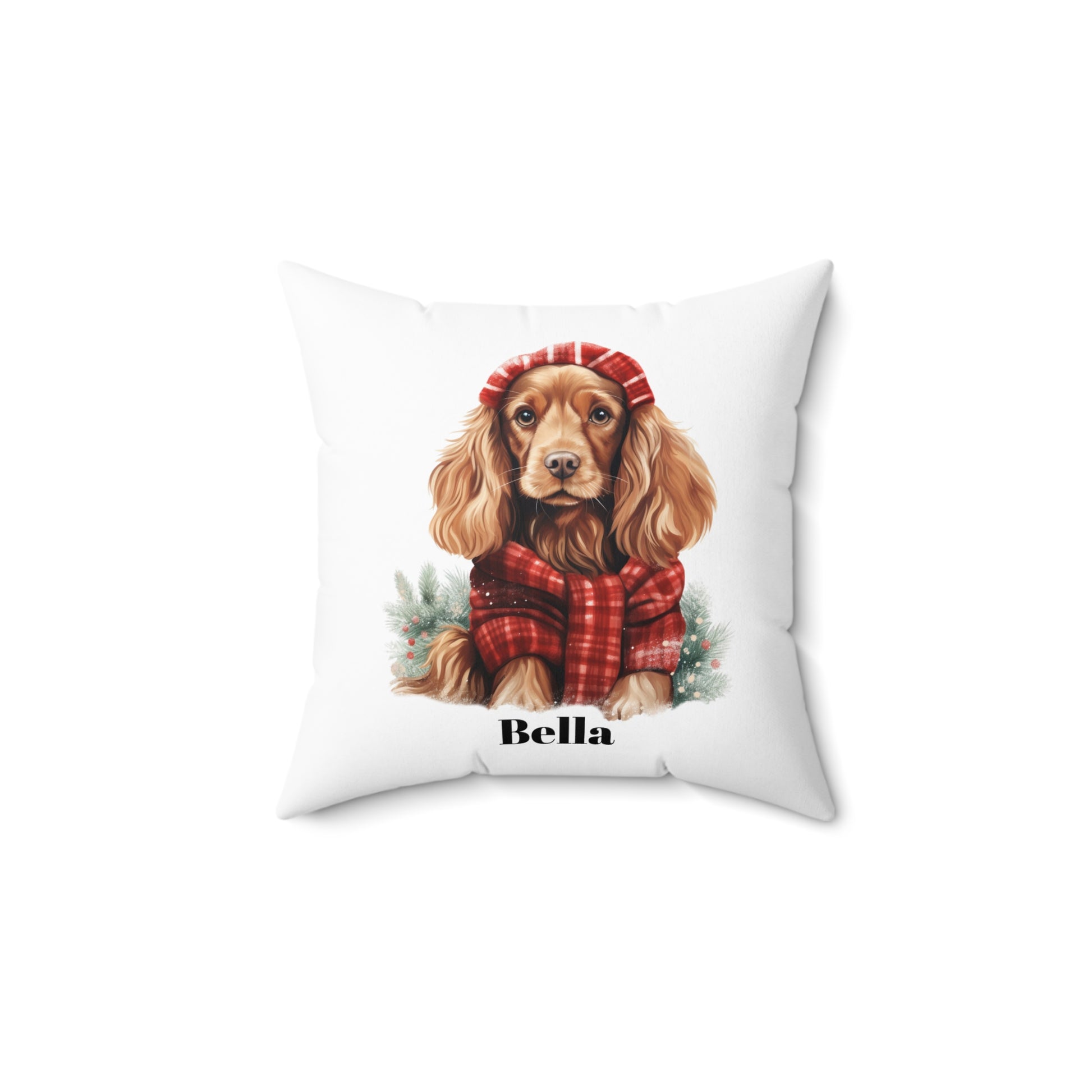 Dog Pillow, Cocker Spaniel Pet Decor, Personalization Available.