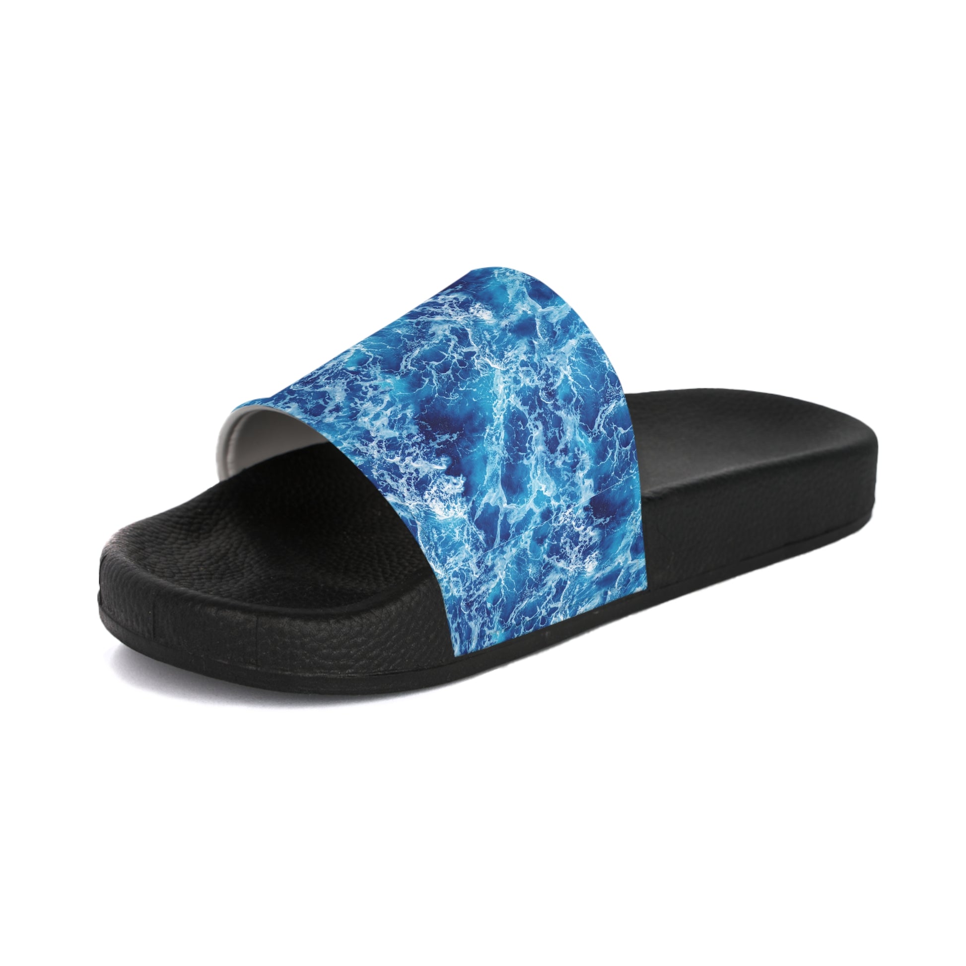 Ocean Waves Women's Slide Sandals - Beach Sandals, Summer Shoes, Flip Flops, Beachwear, Vacation Sandals