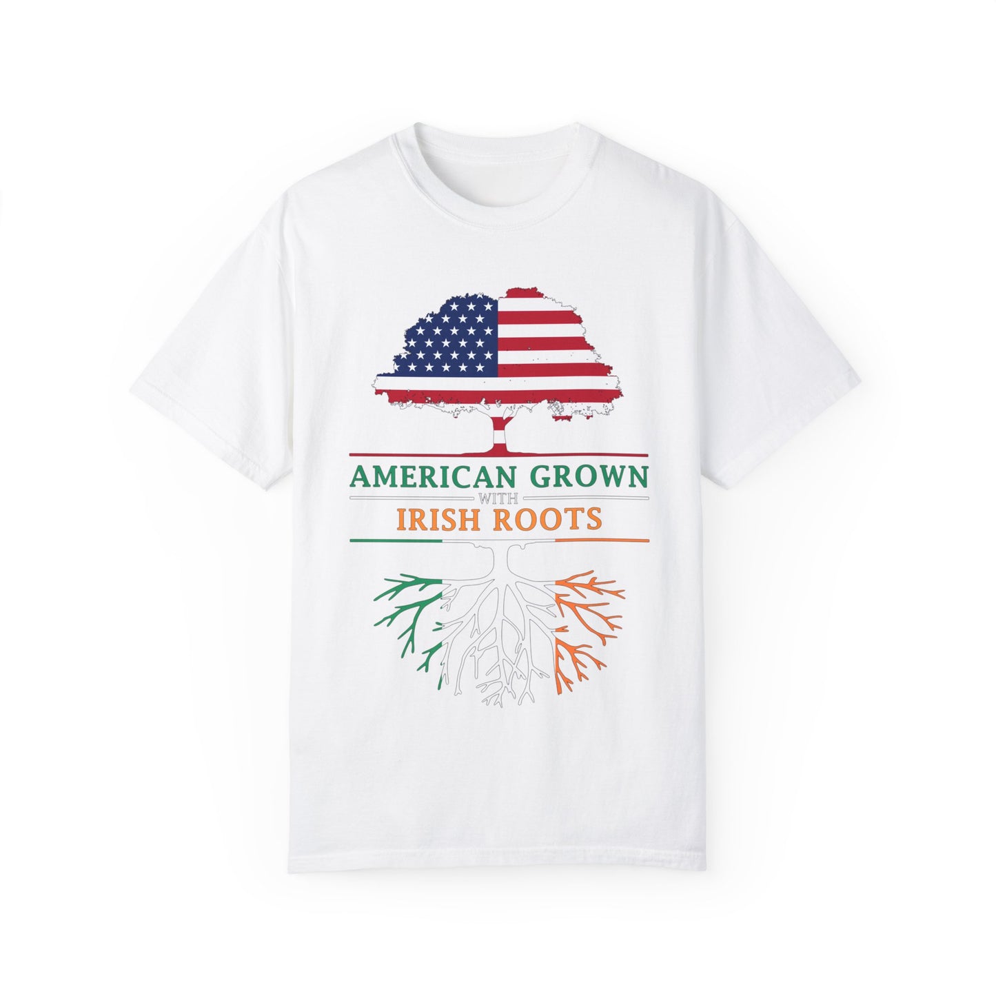 American Grown with Irish Roots T-Shirt, Unisex Tee for St Patrick's Day, Irish Pride, Casual Wear, Gift for Him/Her