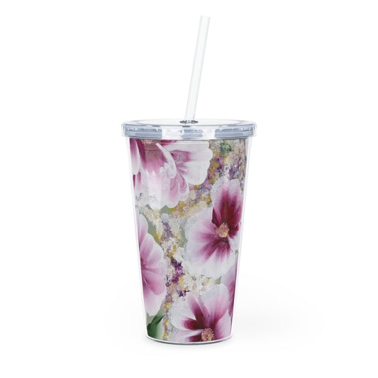 Floral Tumbler, Straw included