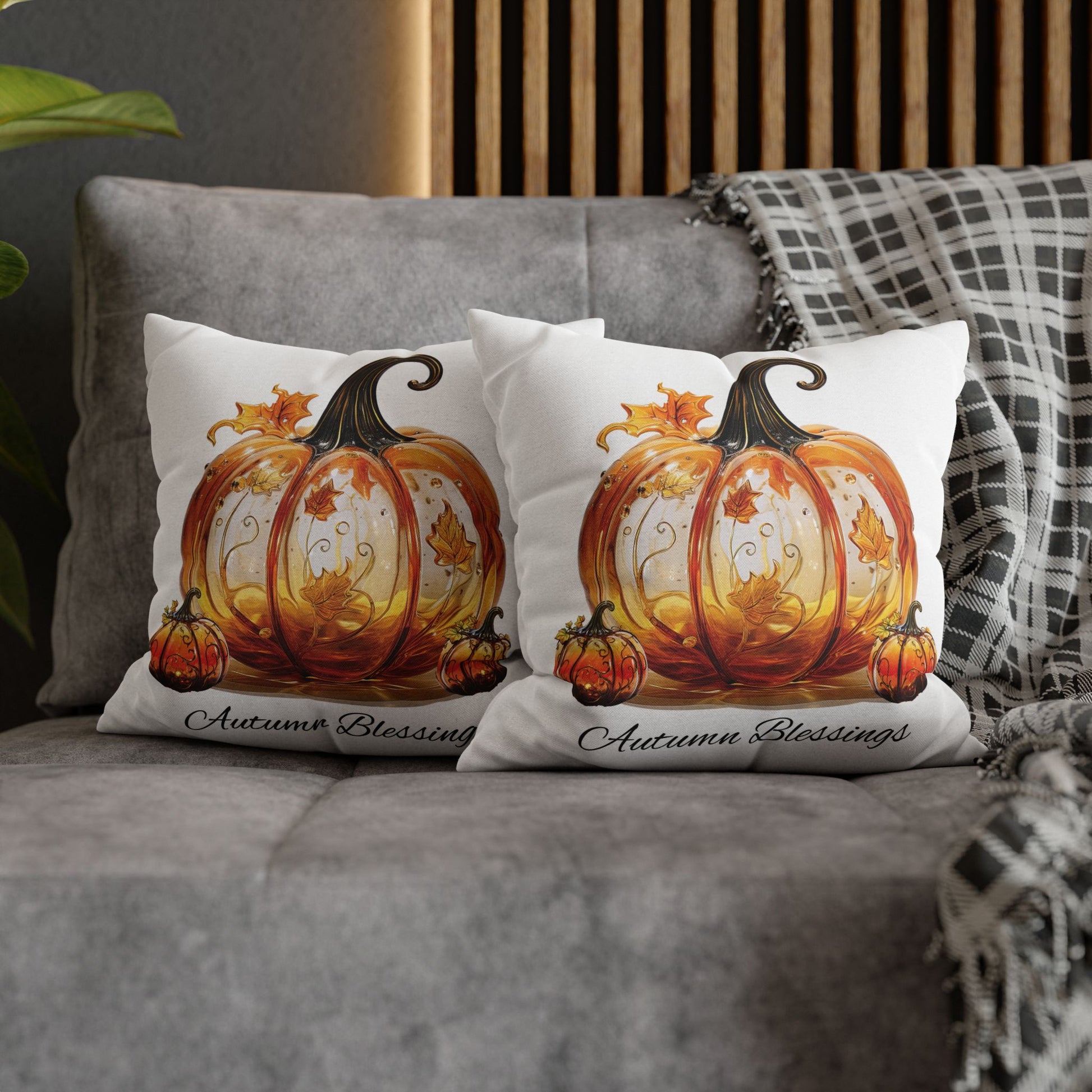 Autumn Blessings Pumpkin Pillowcase, Cozy Fall Home Decor, Seasonal Couch Cushion, Thanksgiving Gift, Harvest Decoration