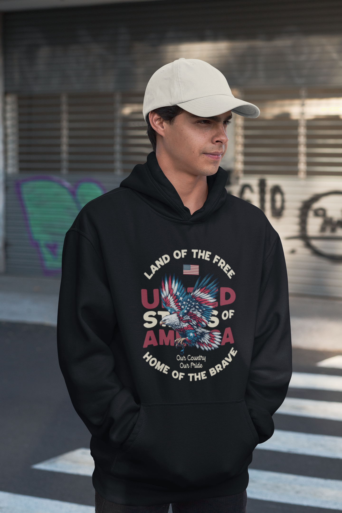 USA Pride Hoodie - Patriotic Unisex Sweatshirt