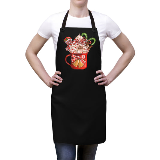 Christmas Apron Festive Christmas Coffee (Personalization Optional)