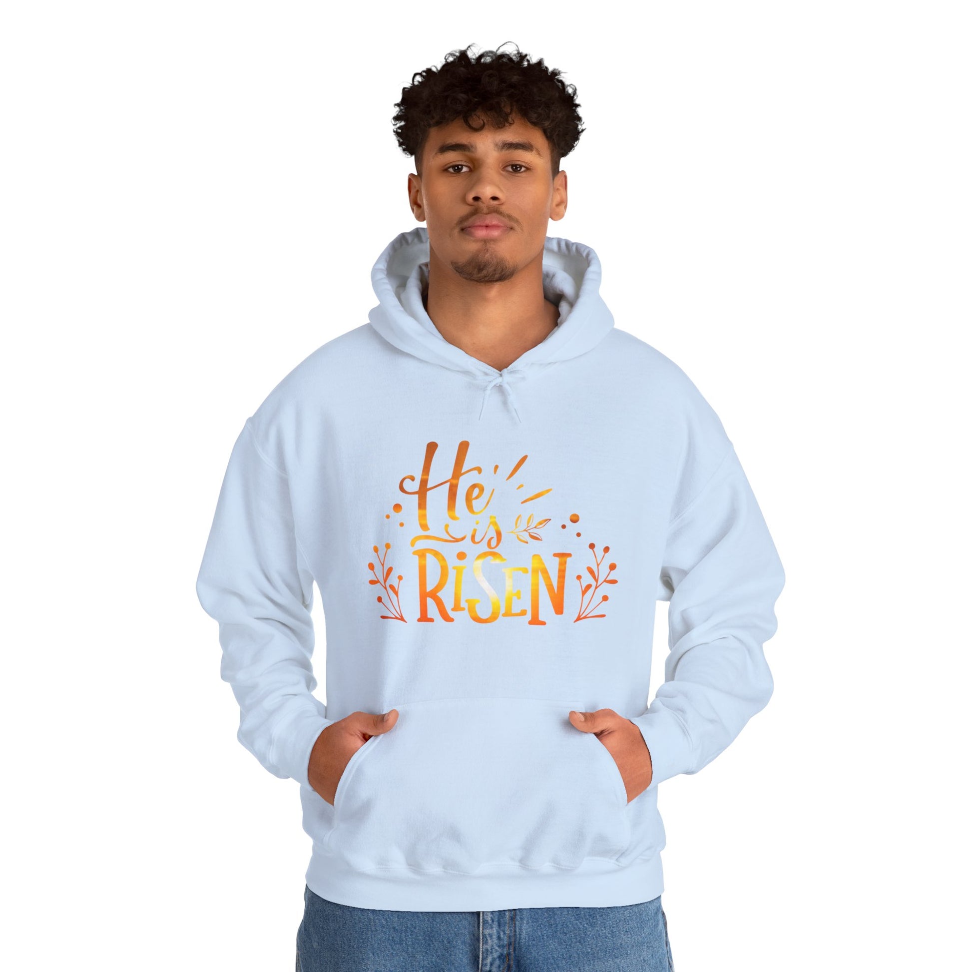 Christian Hooded Sweatshirt He Is Risen Jesus TShirt