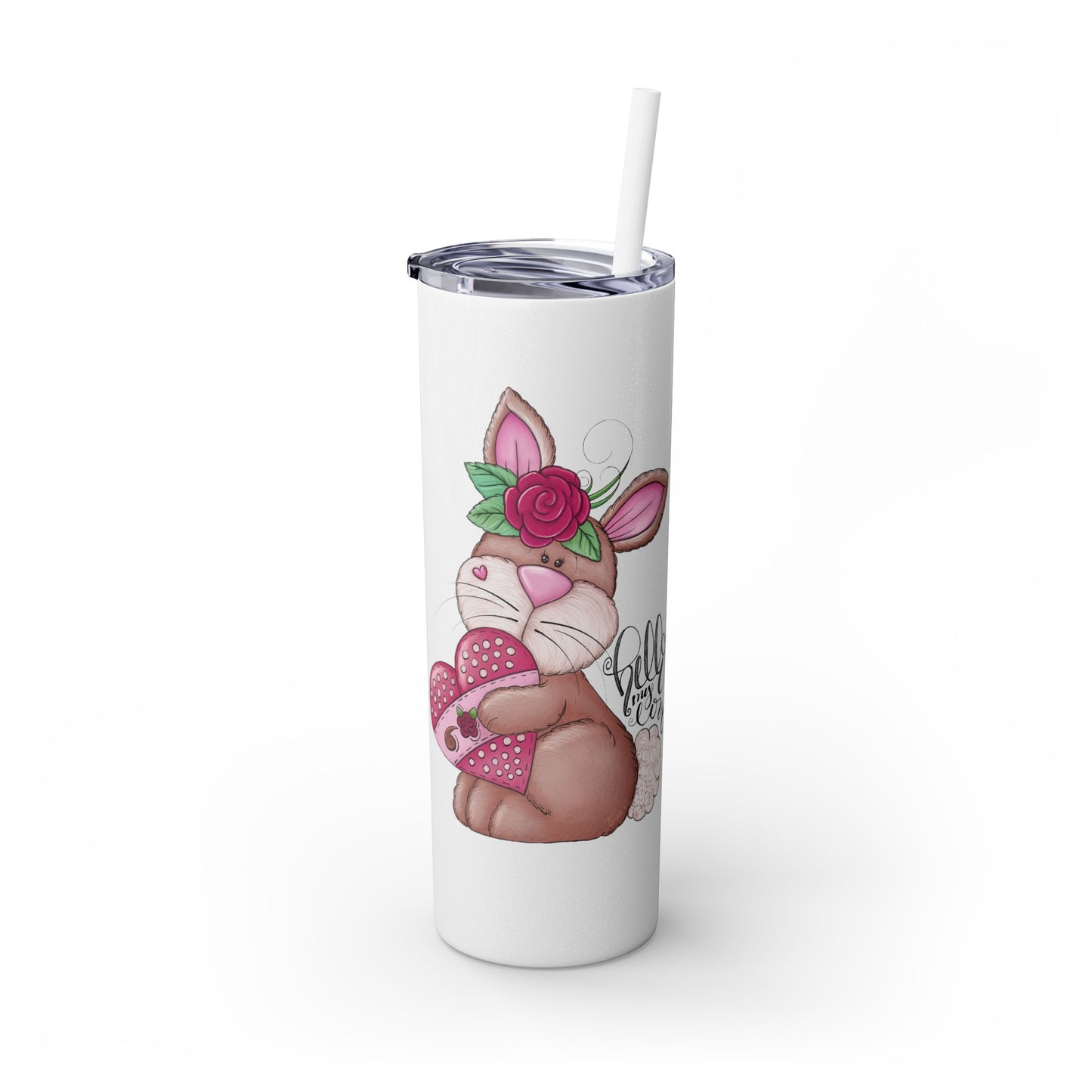 Bunny Tumbler, 20 oz Tumbler with Straw