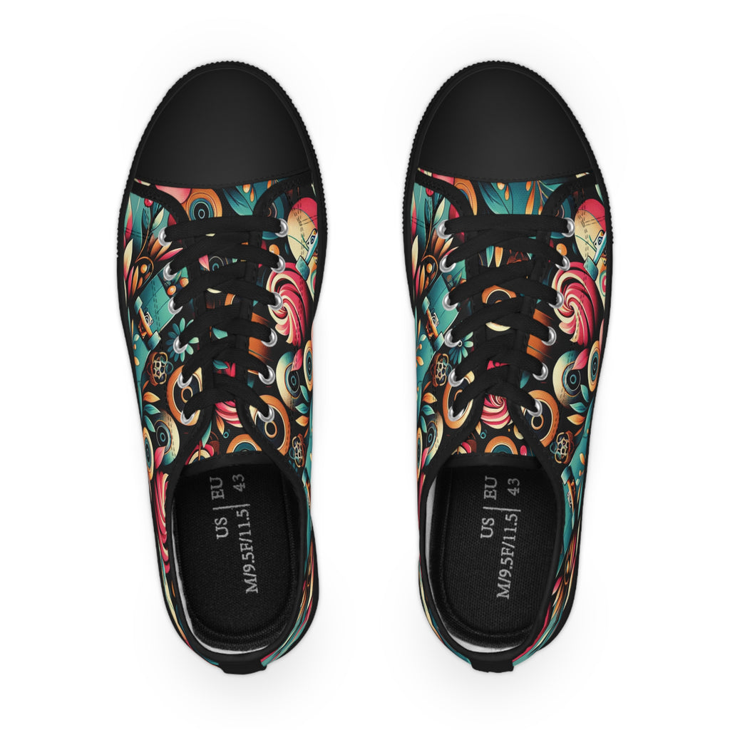 Skate inspired  Stylish Low Top Sneakers with Vibrant Design for Men