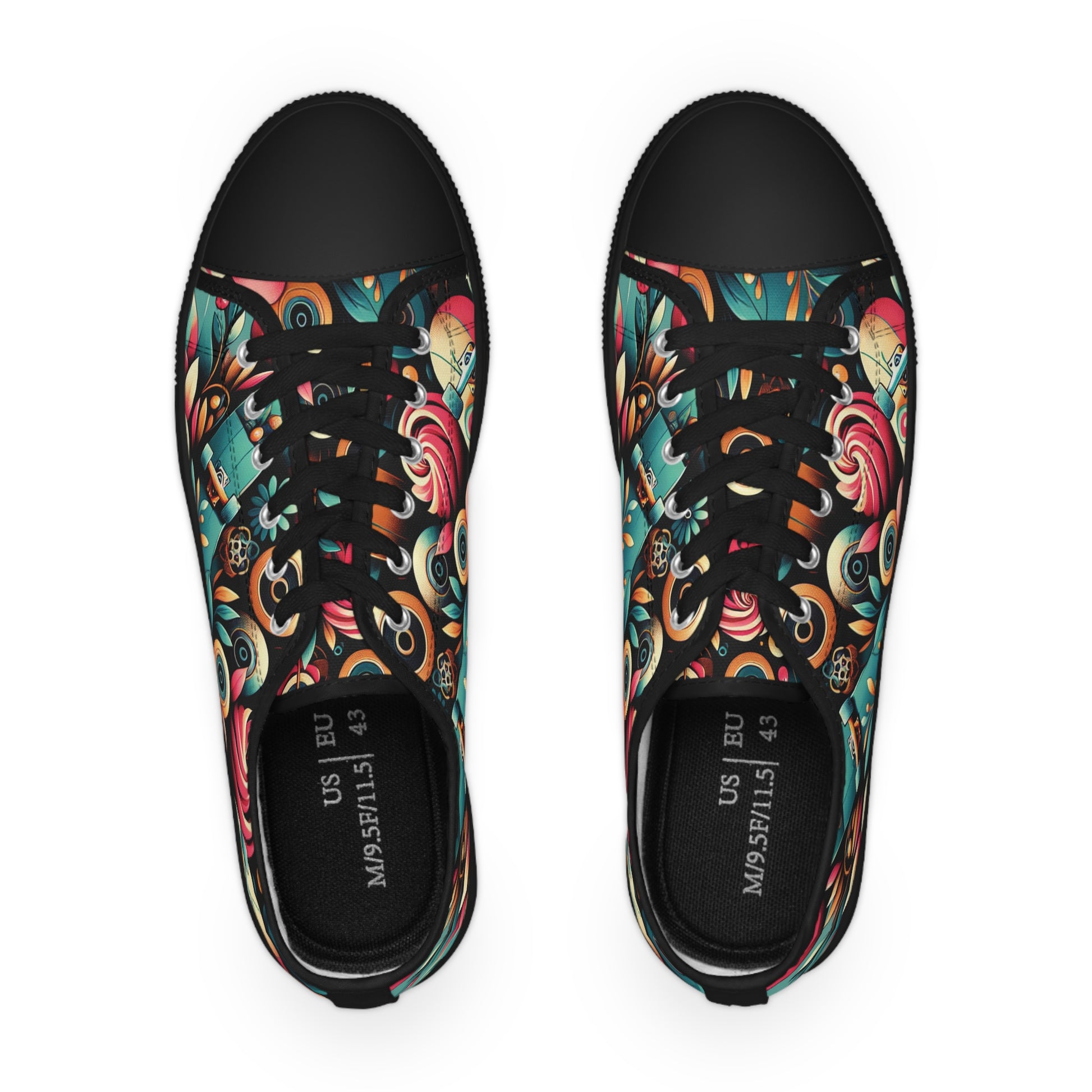 Skate inspired  Stylish Low Top Sneakers with Vibrant Design for Men