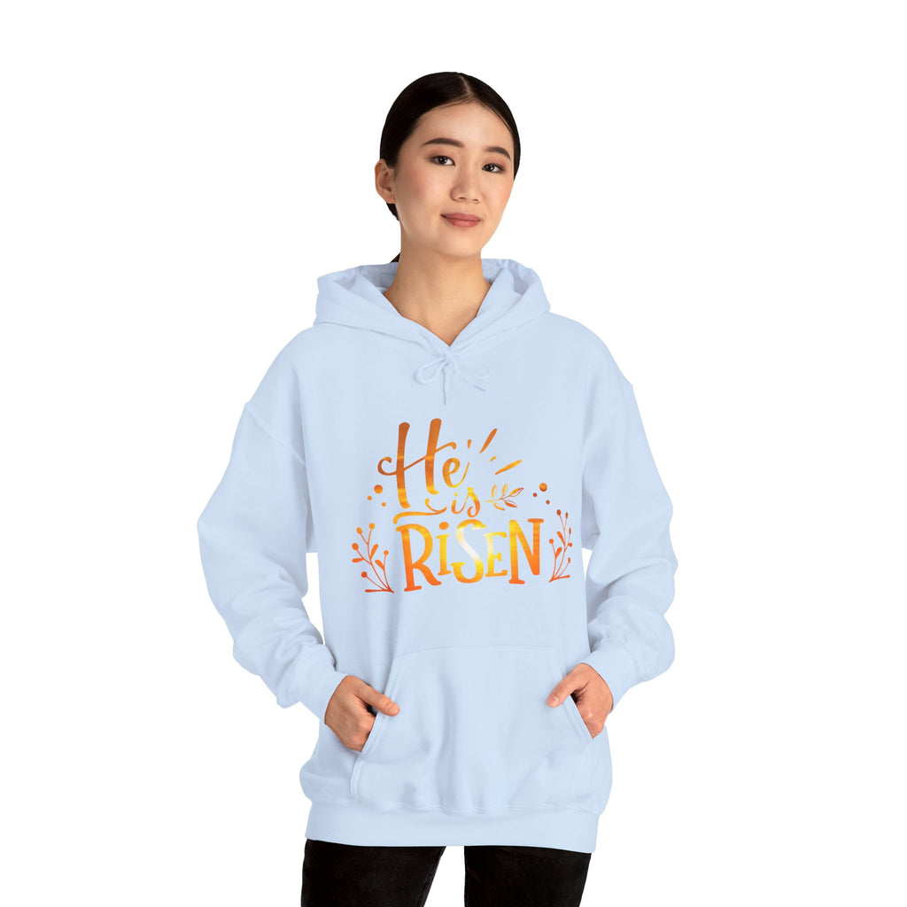 Christian Hooded Sweatshirt He Is Risen Jesus TShirt