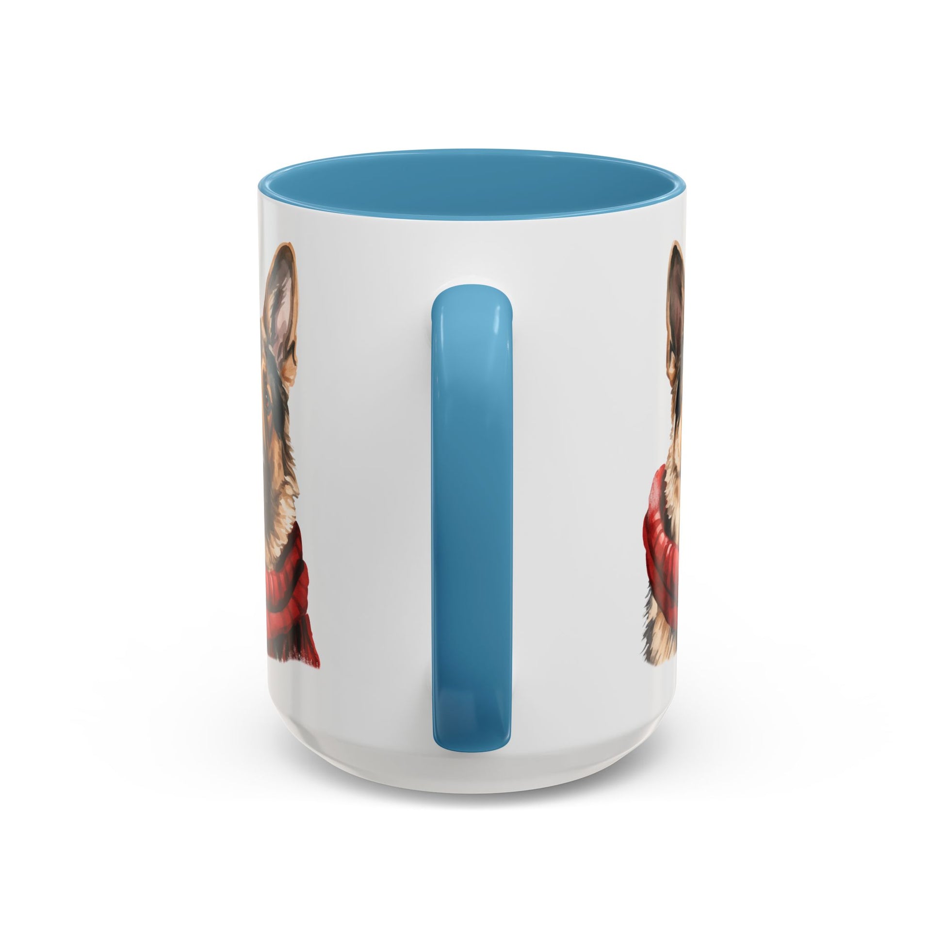German Shepherd in Red Scarf Accent Coffee Mug | 11oz 15oz