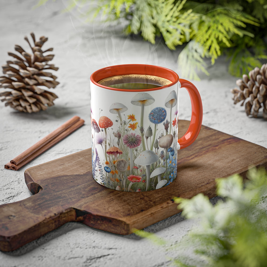 Wild Mushroom Colorful Mugs, 11oz