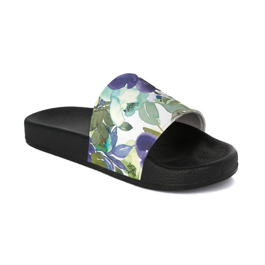 Watercolor Women's Slides, Beach Sandals, Summer Sandals